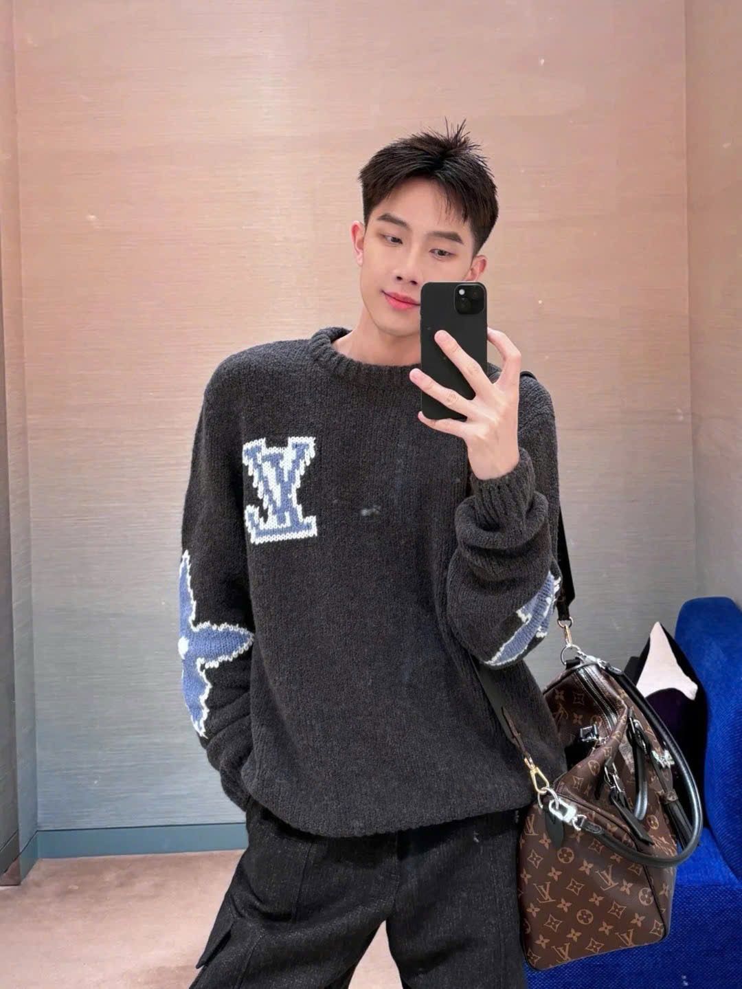 ÁO SWEATER LOUIS VUITTON LV CHUNKY WOOL (GRAY)