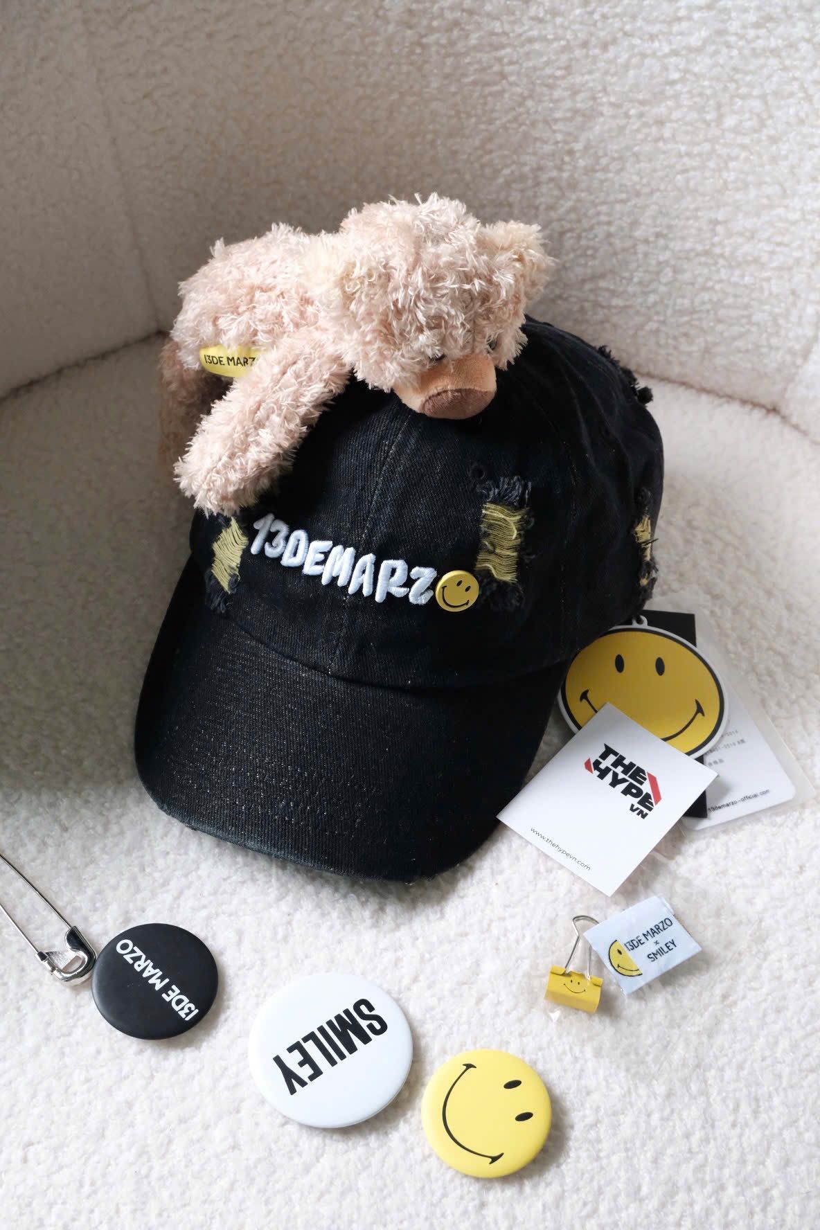 Mũ 13De Marzo Bear Broken Pin Cap (Black) Best Quality
