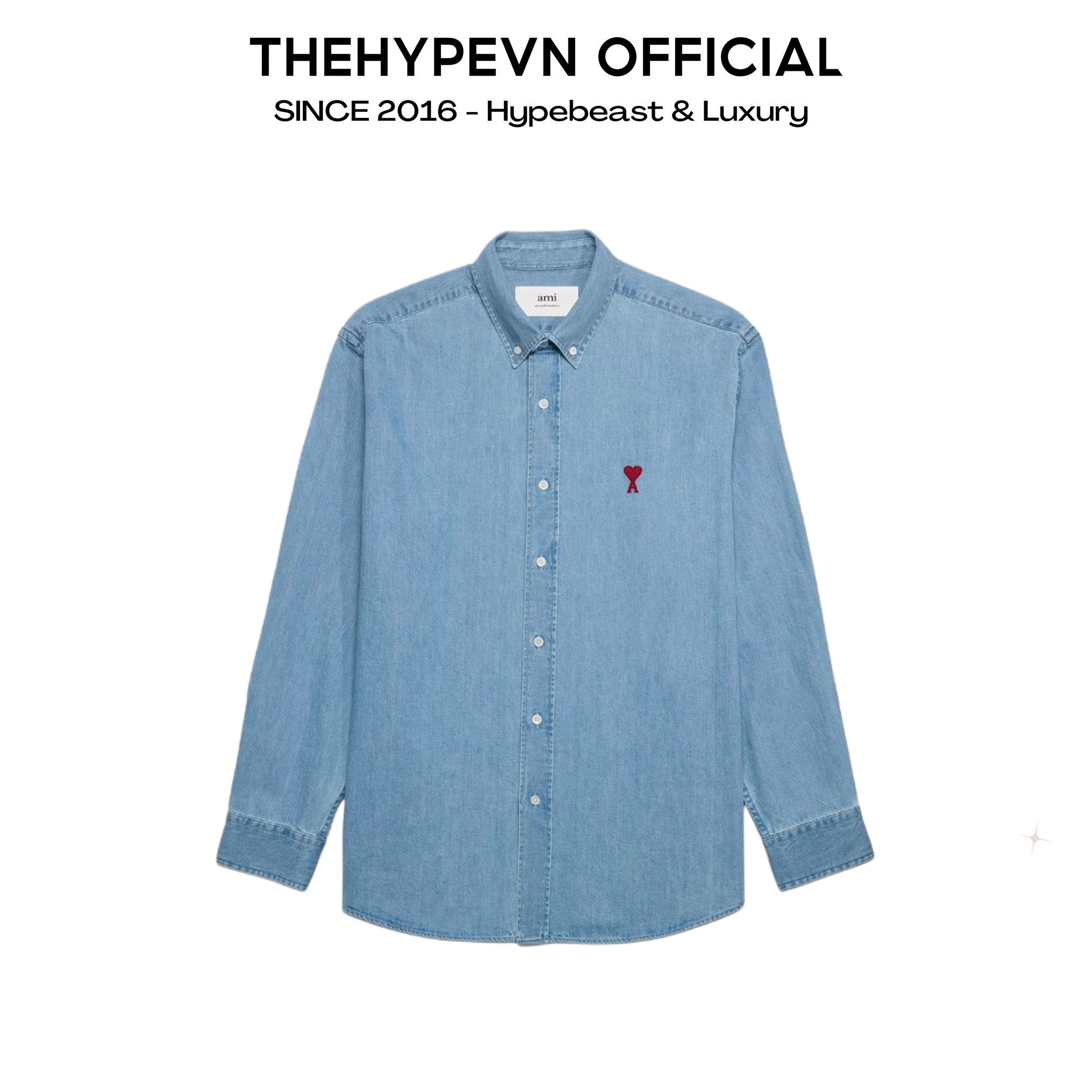 ÁO SƠ MI AMI PARIS CHEMISE HEART (BLUE DENIM)