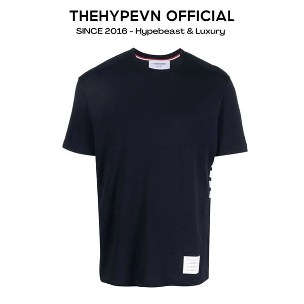 ÁO THUN THOM BROWNE SIDE STRIPE COTTON (NAVY)
