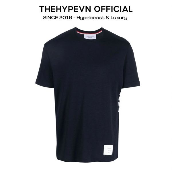 ÁO THUN THOM BROWNE SIDE STRIPE COTTON (NAVY)