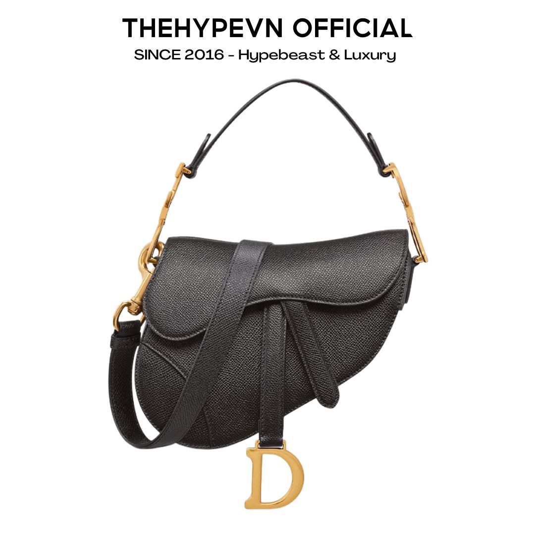 TÚI DIOR SADDLE MINI BAG LEATHER (BLACK)