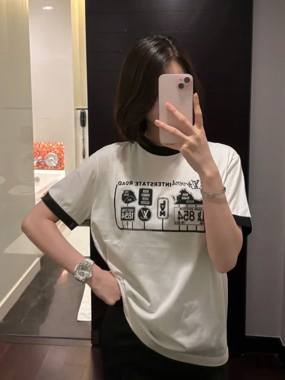 ÁO THUN LOUIS VUITTON LV EMBELLISHED FW14 (WHITE)