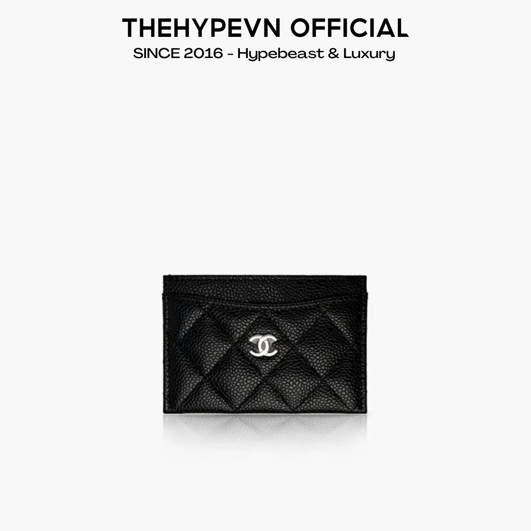 VÍ CARD HOLDER CHANEL CAVIAR QUILTED (BLACK)