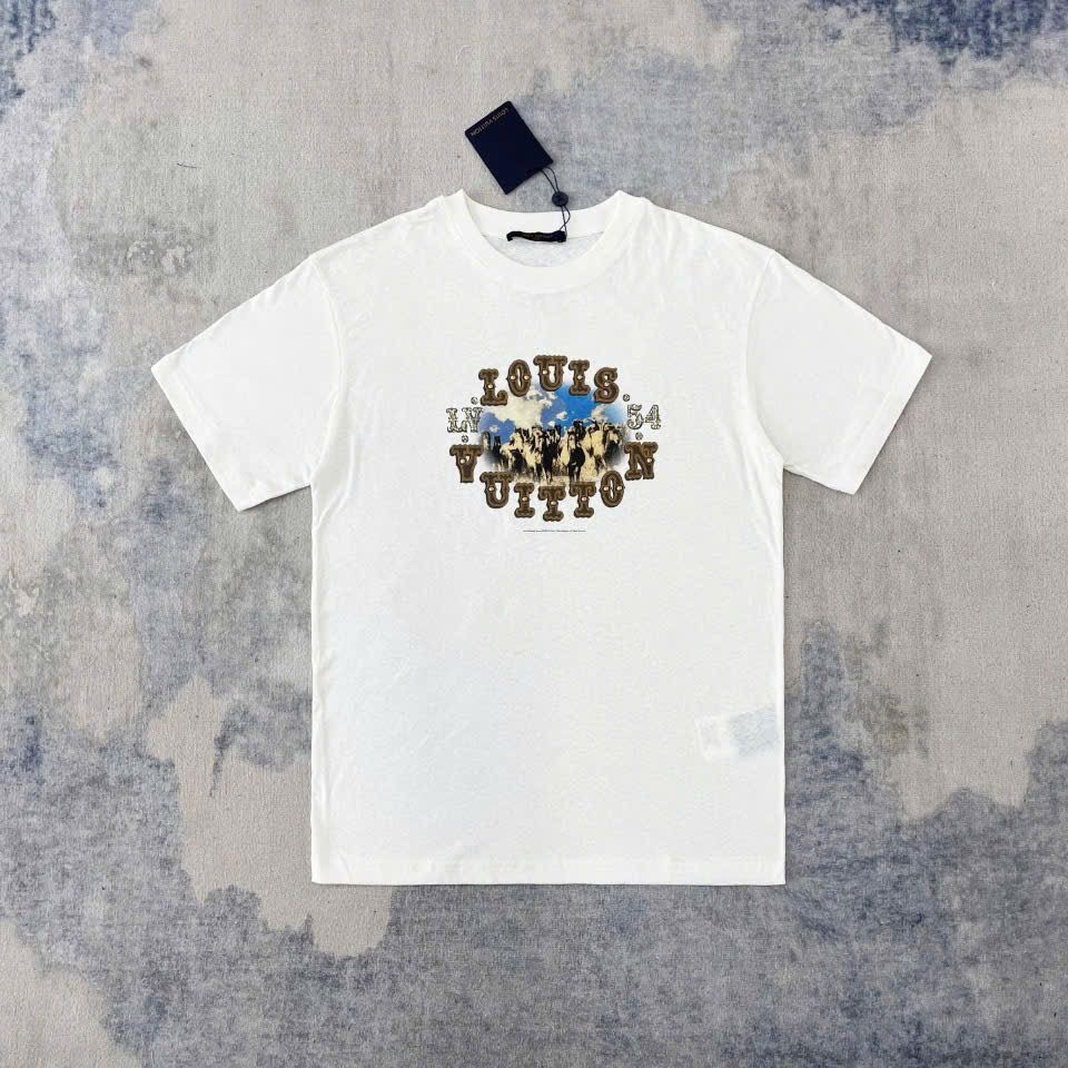 ÁO THUN LOUIS VUITTON LV LINEN BLEND (CREAM)