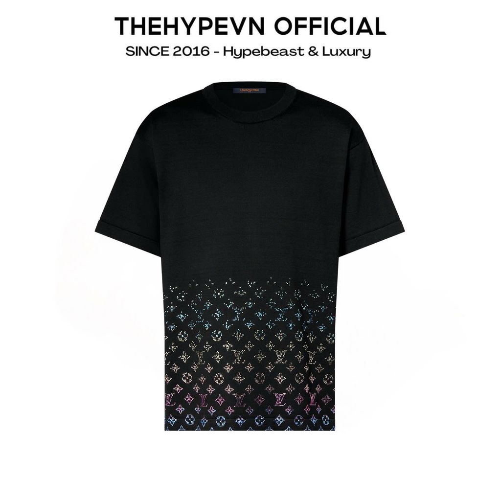 ÁO THUN LOUIS VUITTON LV GRADIENT EMBELLISHED (BLACK)