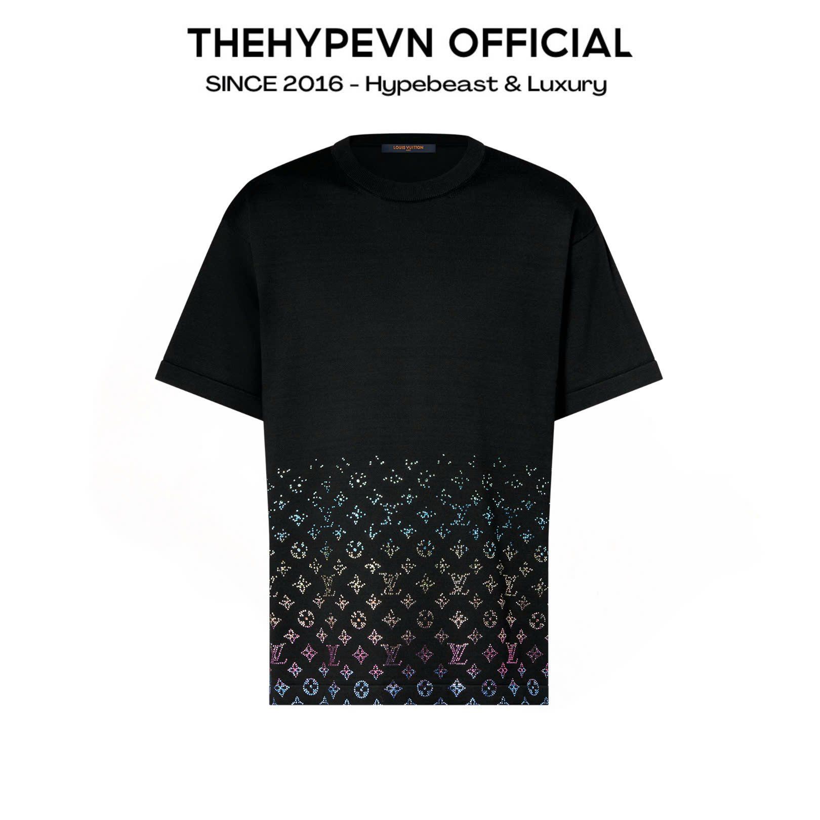 ÁO THUN LOUIS VUITTON LV GRADIENT EMBELLISHED (BLACK)