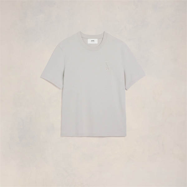 ÁO PHÔNG AMI PARIS EMBOSSED HEART LOGO TEE (CHALK)