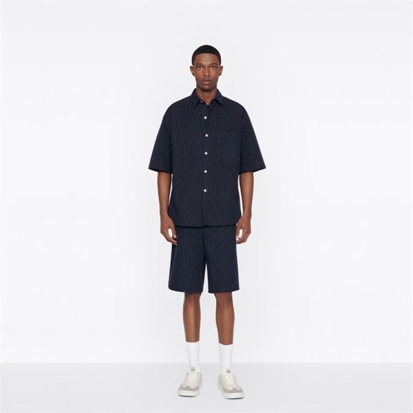 Quần Dior Oblique Kasuri Cotton Denim (Navy)