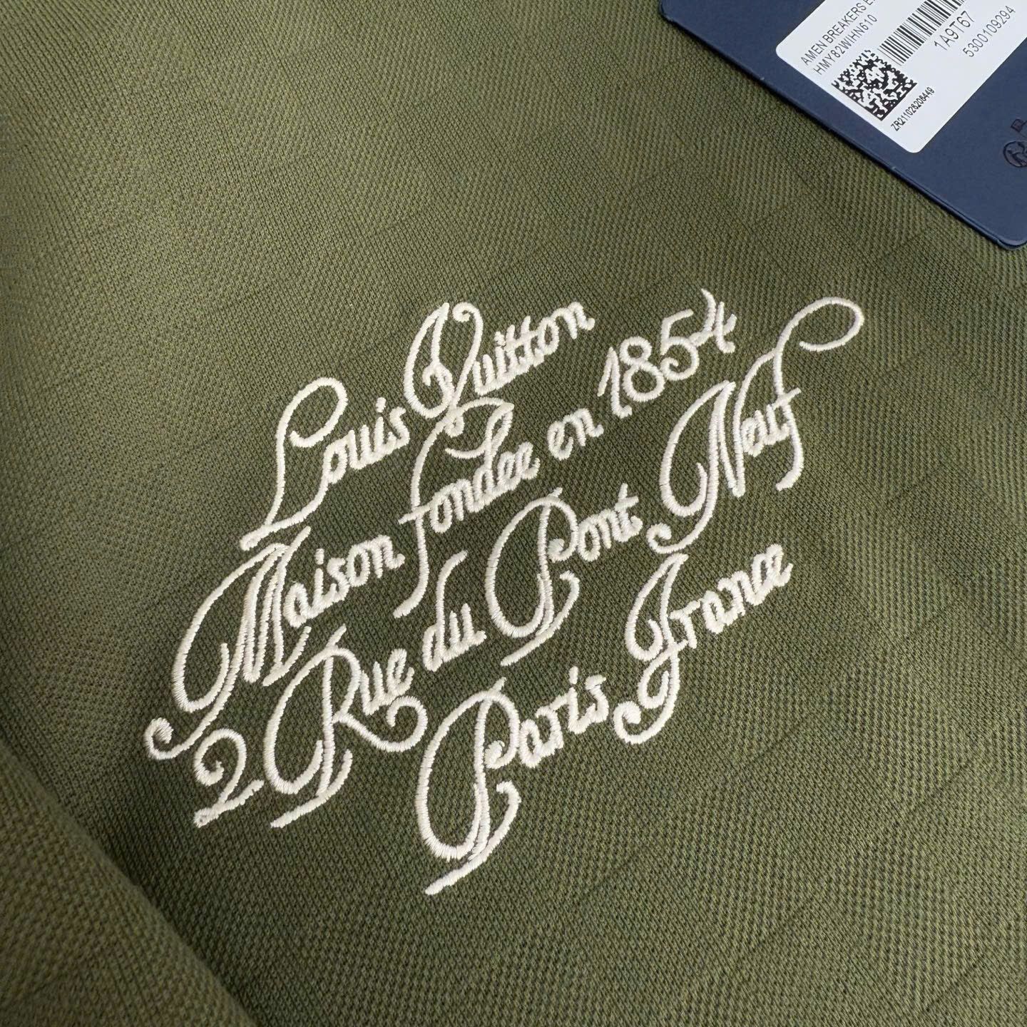 ÁO THUN LOUIS VUITTON LV DAMIER PIQUE CURSIVE (GREEN)