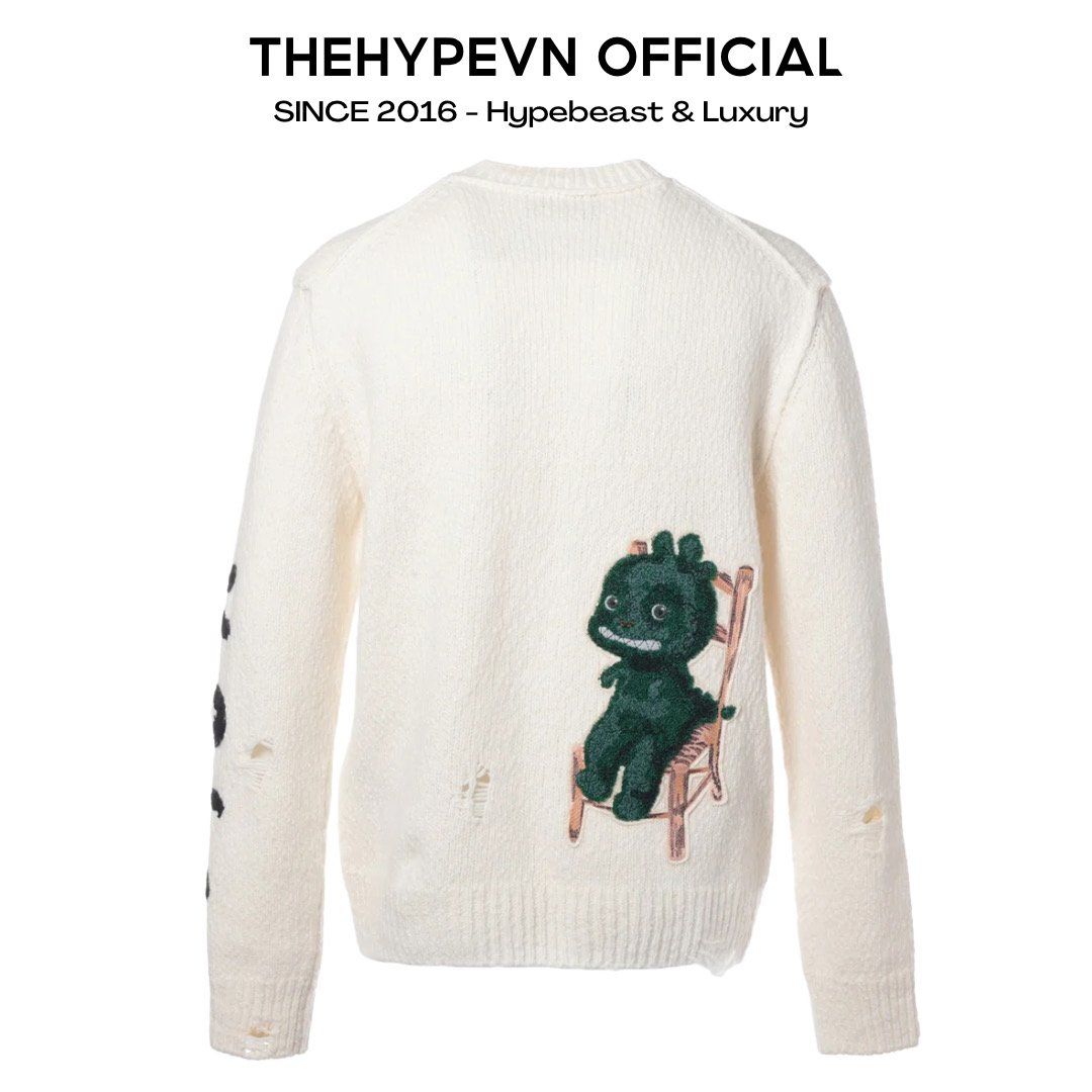 ÁO SWEATER DIOR OTANI WOOL (CREAM WHITE)