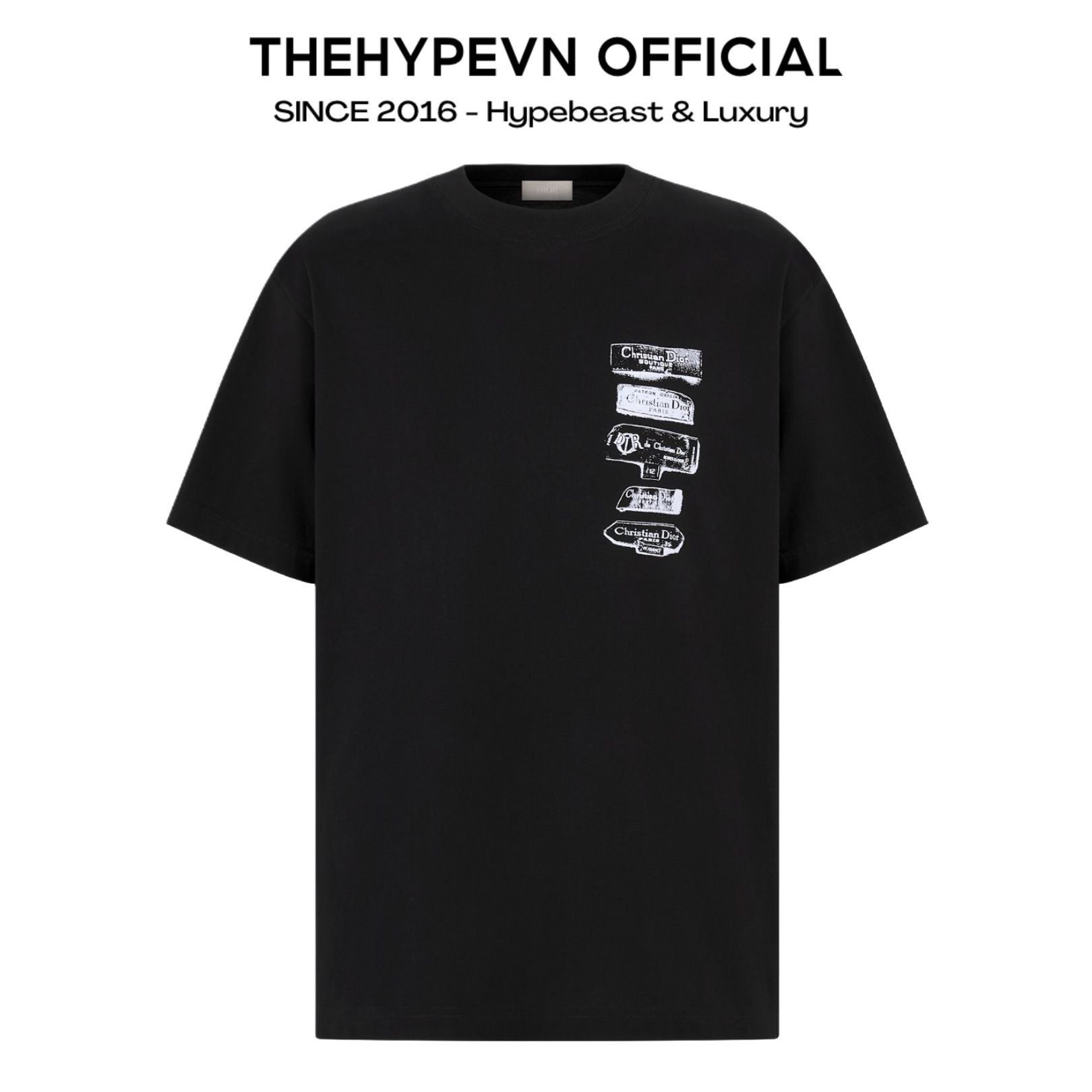 ÁO THUN DIOR ARCHIVES LABEL (BLACK)