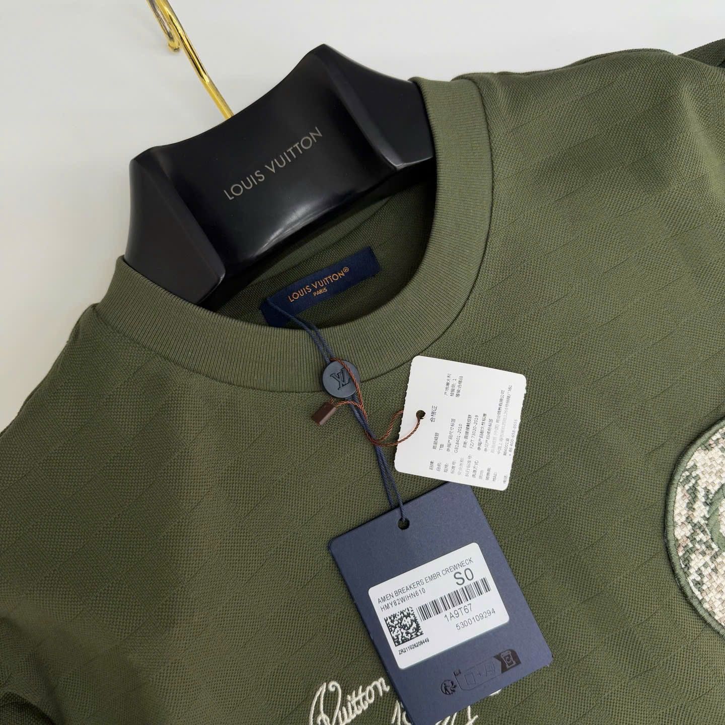 ÁO THUN LOUIS VUITTON LV DAMIER PIQUE CURSIVE (GREEN)