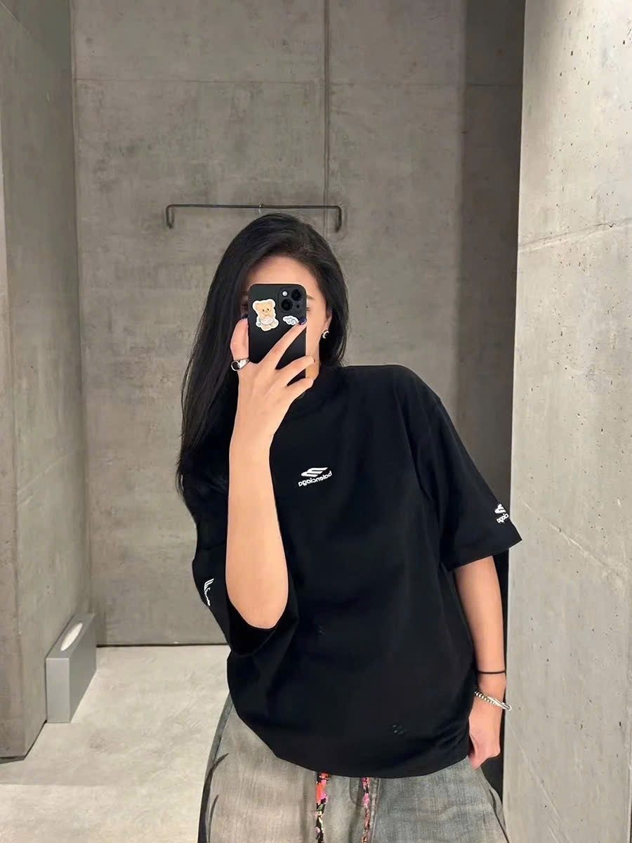 ÁO BALENCIAGA BLCG 3B FLAT ICON (BLACK)