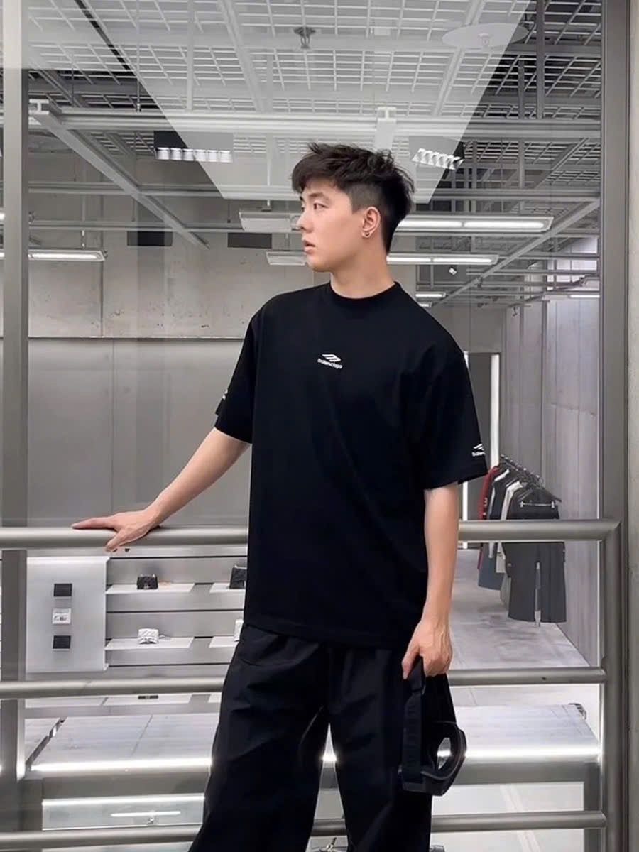 ÁO BALENCIAGA BLCG 3B FLAT ICON (BLACK)