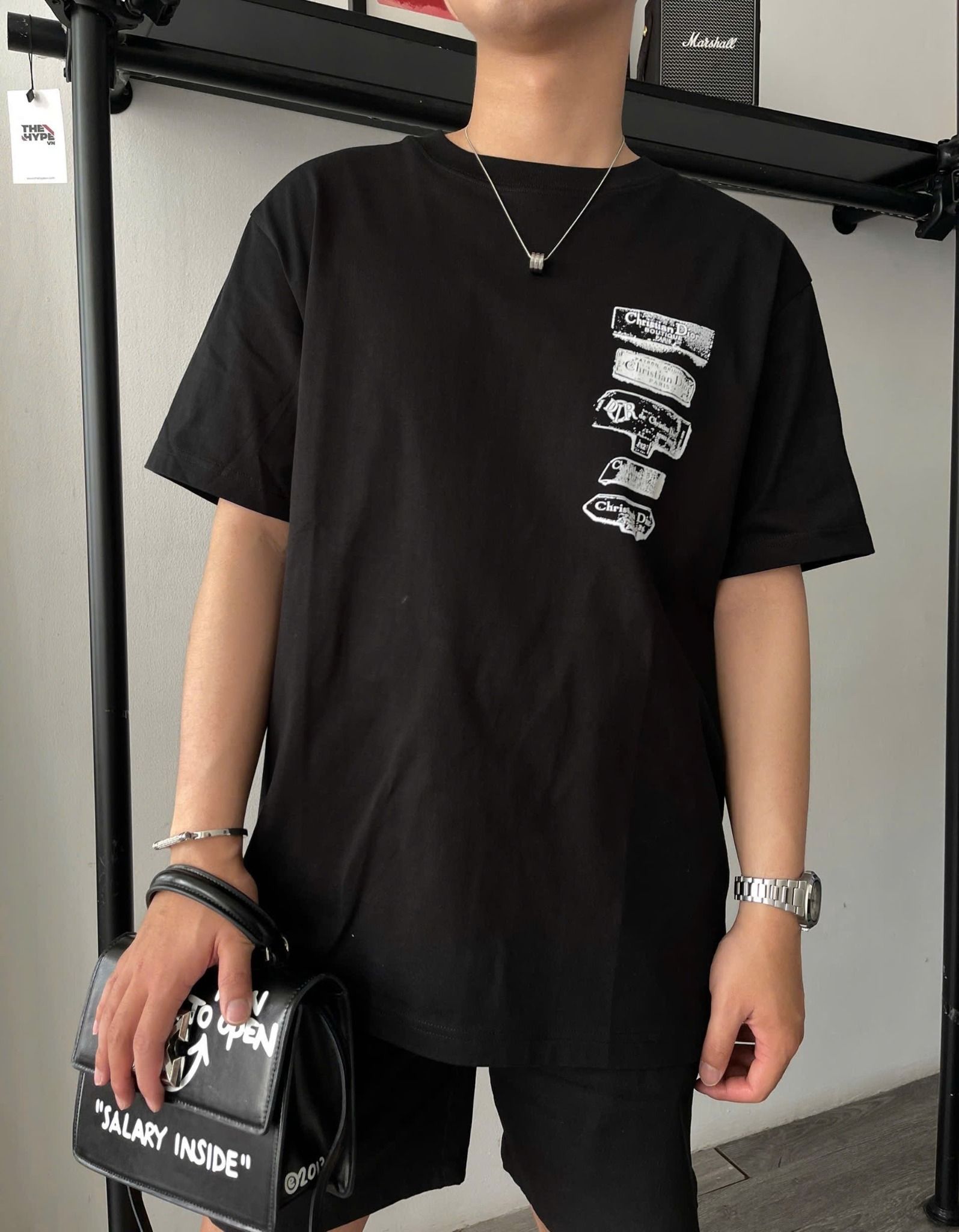 ÁO THUN DIOR ARCHIVES LABEL (BLACK)
