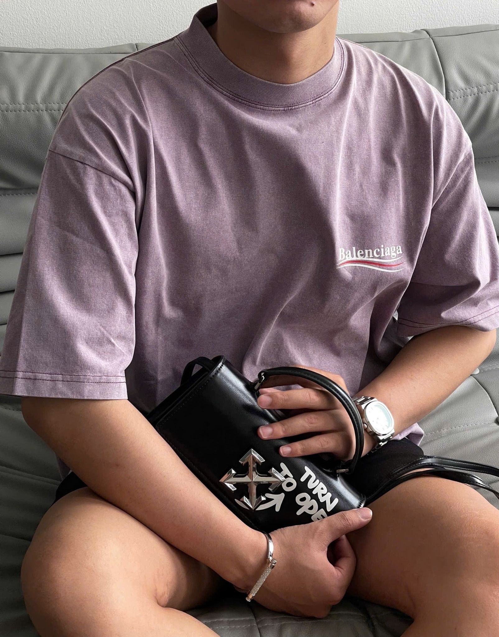 ÁO THUN BALENCIAGA BLCG WAVE (PURPLE)