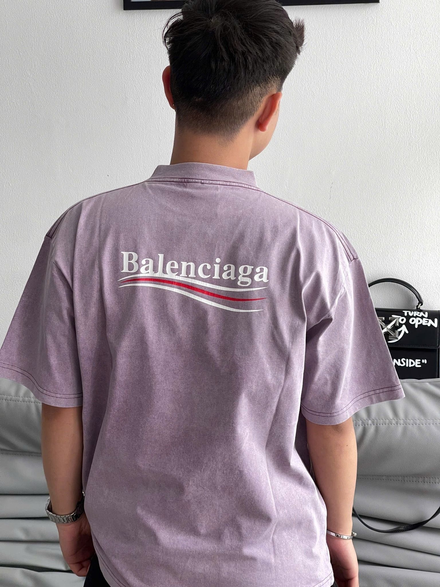 ÁO THUN BALENCIAGA BLCG WAVE (PURPLE)