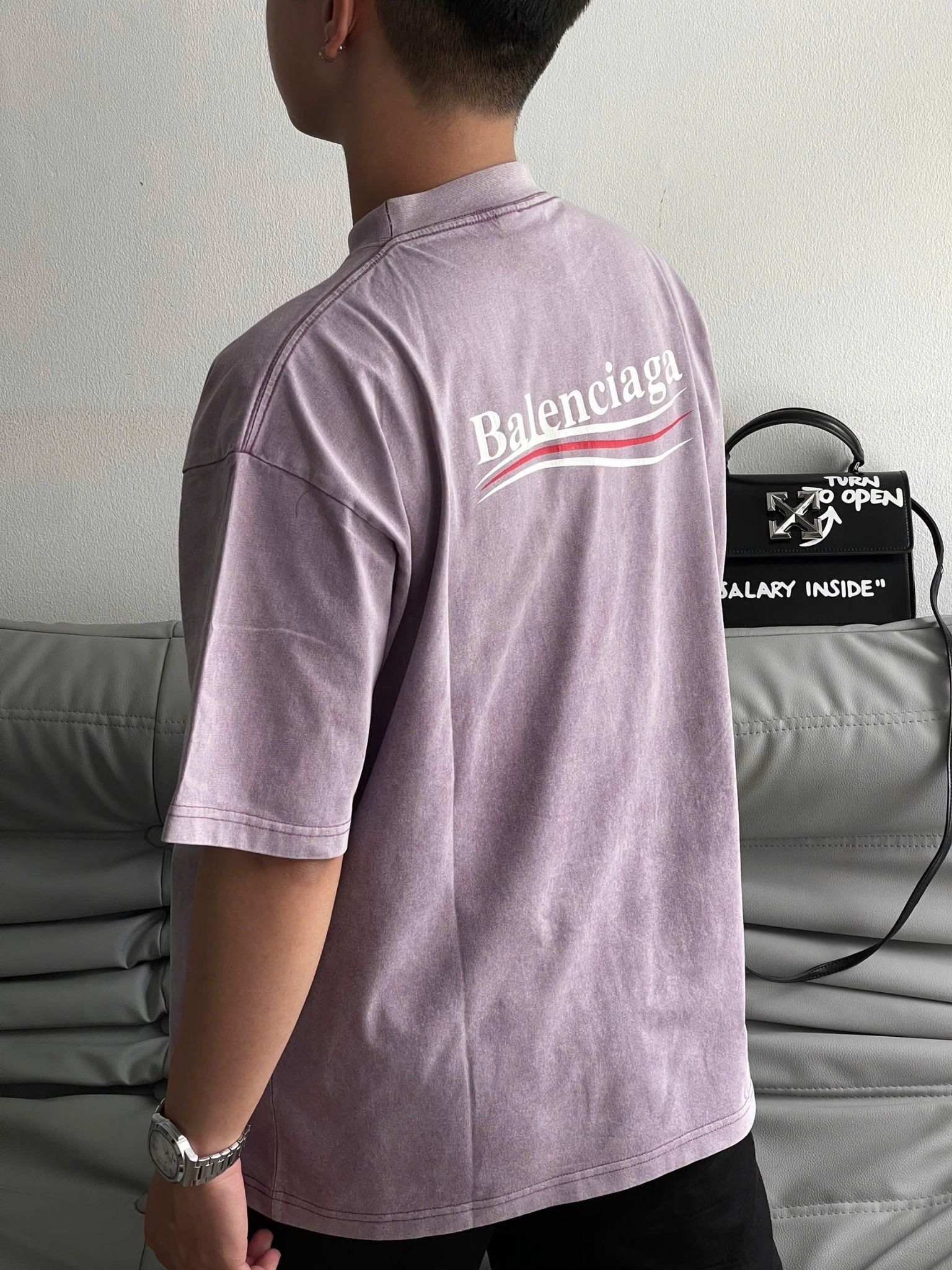 ÁO THUN BALENCIAGA BLCG WAVE (PURPLE)