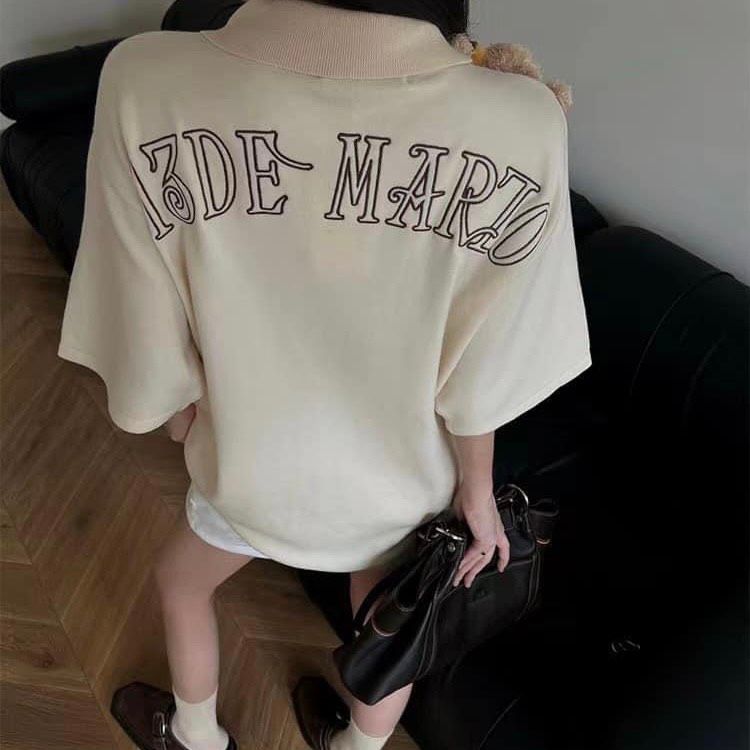 13DE MARZO TEE - Áo Thun BEAR KNIT PATCH PAPYRUS (Beige) Best Quality