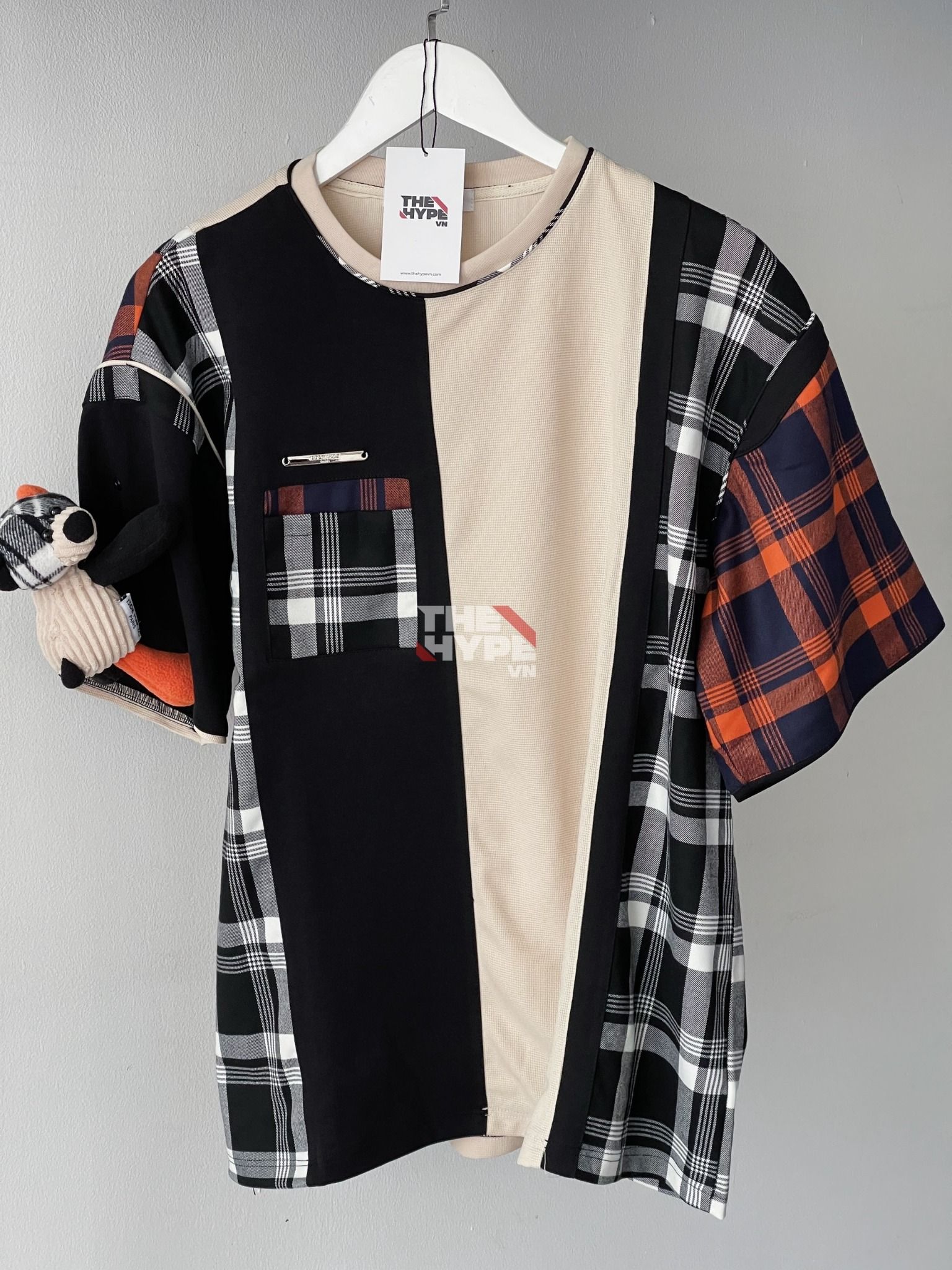 13DE MARZO TEE - Áo Thun 13De Marzo Vintage Plaid Patch (Multicolor) Best Quality