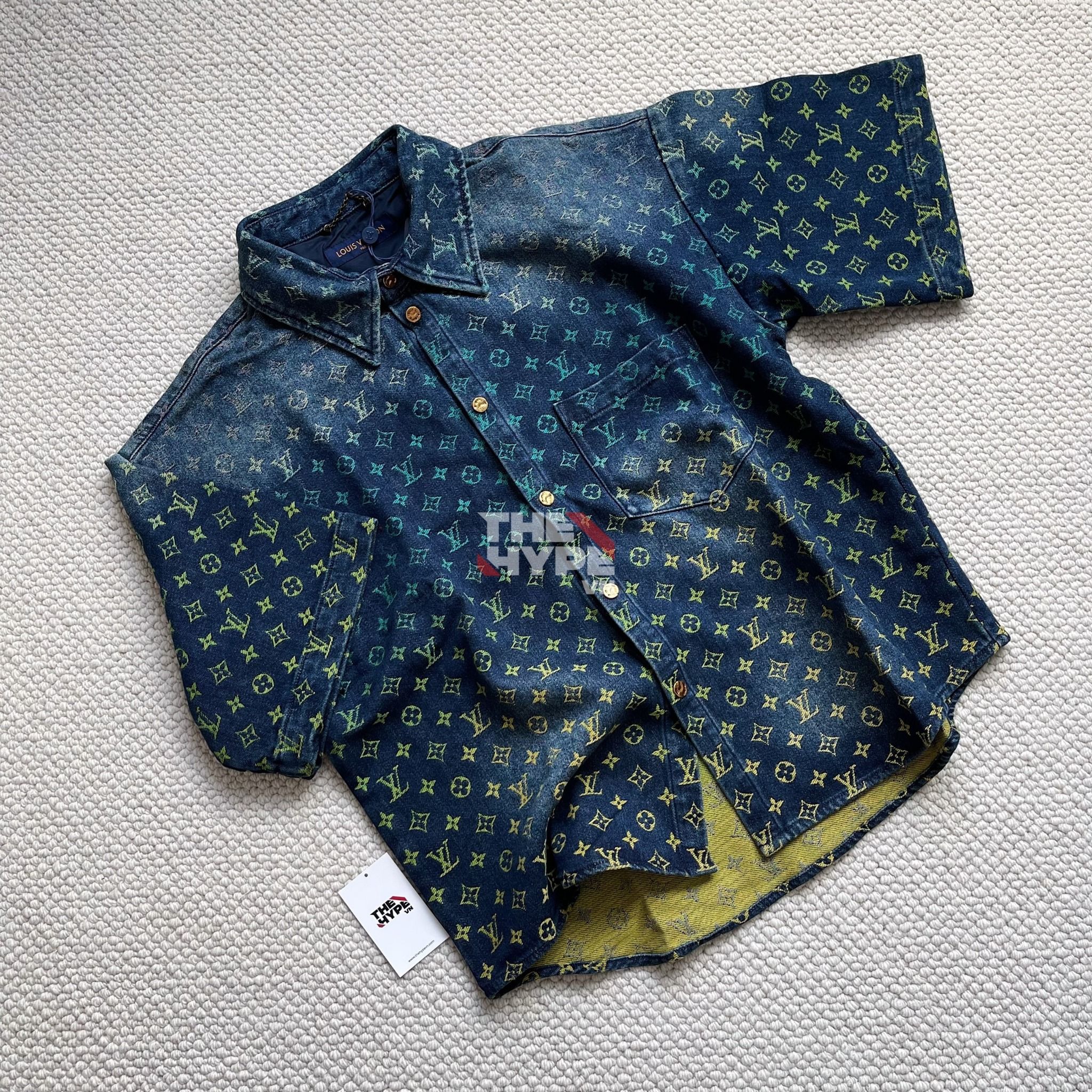 ÁO SƠ MI LOUIS VUITTON LV RAINBOW MONOGRAM JACKET (BLUE)