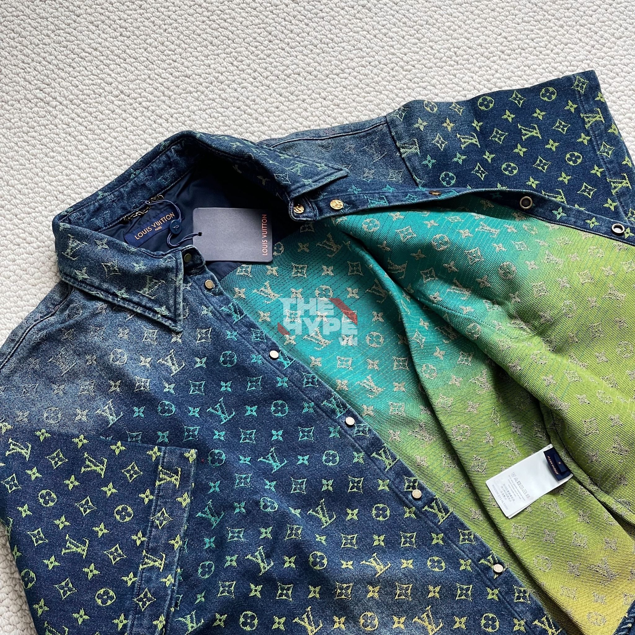 ÁO SƠ MI LOUIS VUITTON LV RAINBOW MONOGRAM JACKET (BLUE)