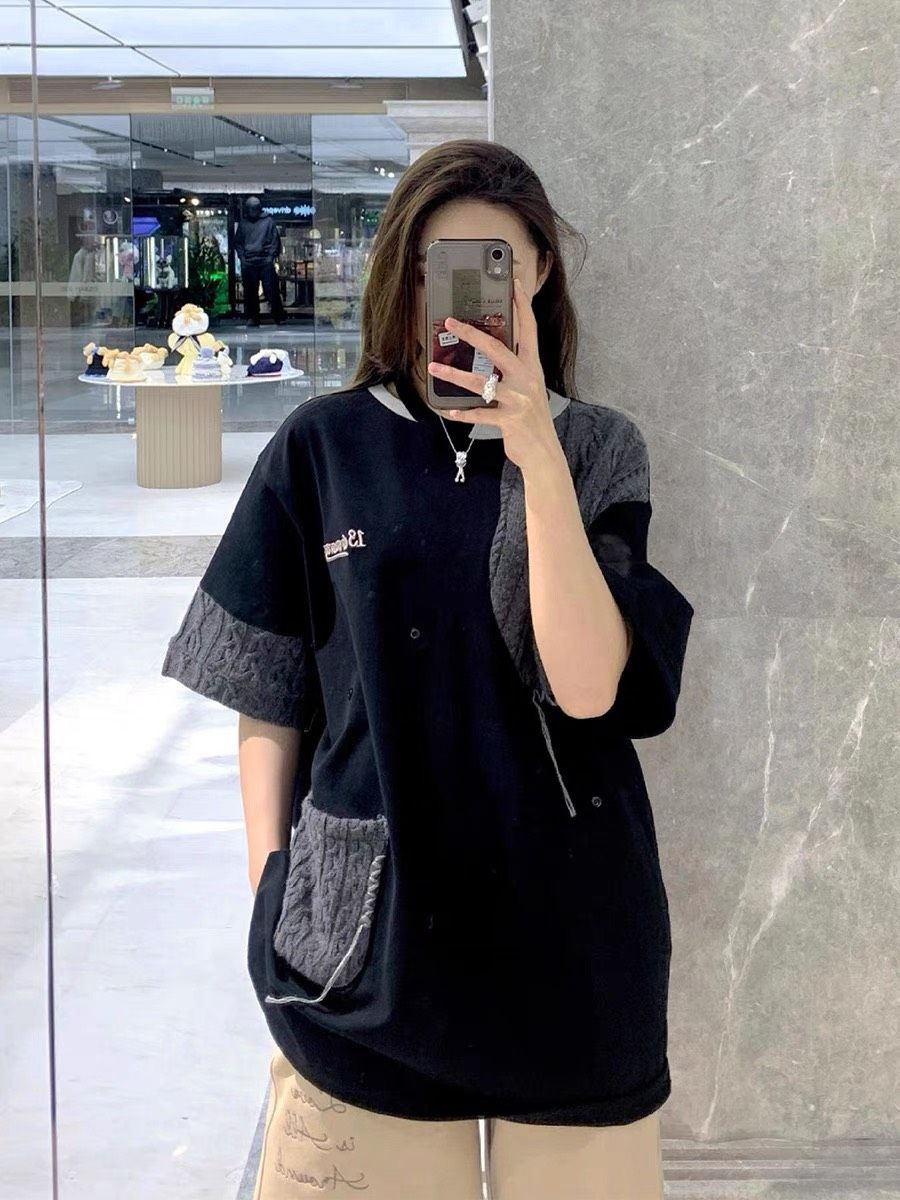 Áo Thun 13De Marzo Bear Knit Suture (Black) Best Quality