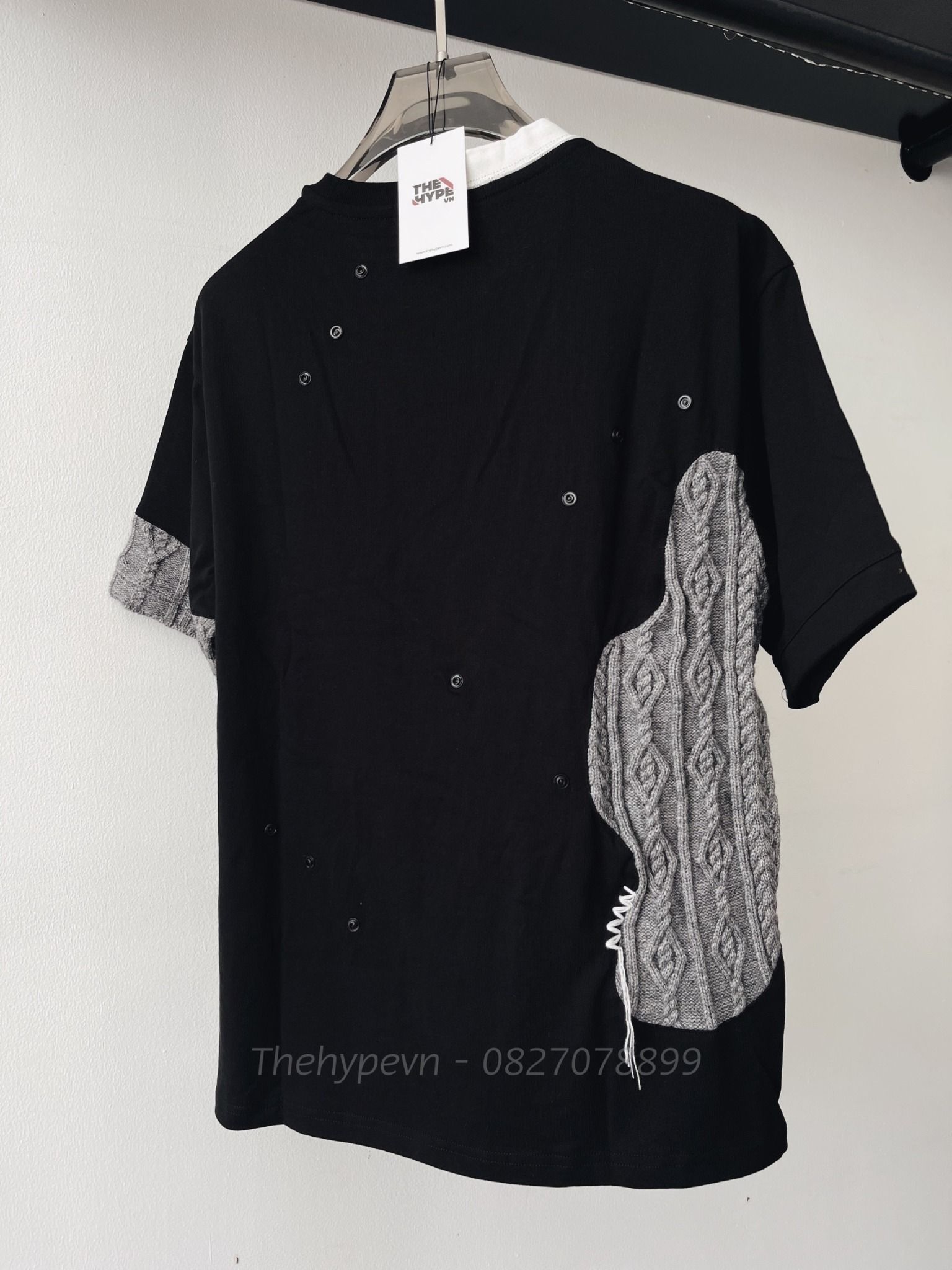 Áo Thun 13De Marzo Bear Knit Suture (Black) Best Quality