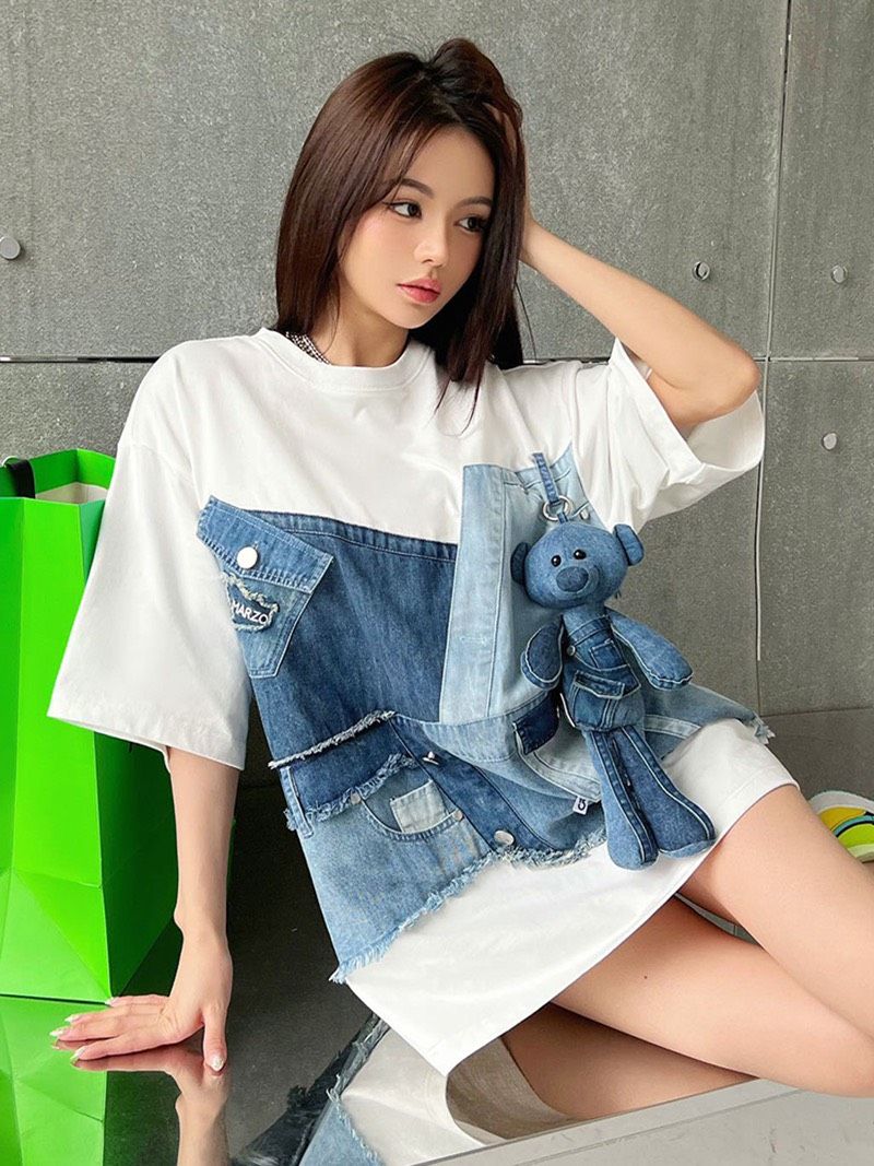 Áo Thun 13De Marzo Denim Multi Pocket (Denim - White) Best Quality