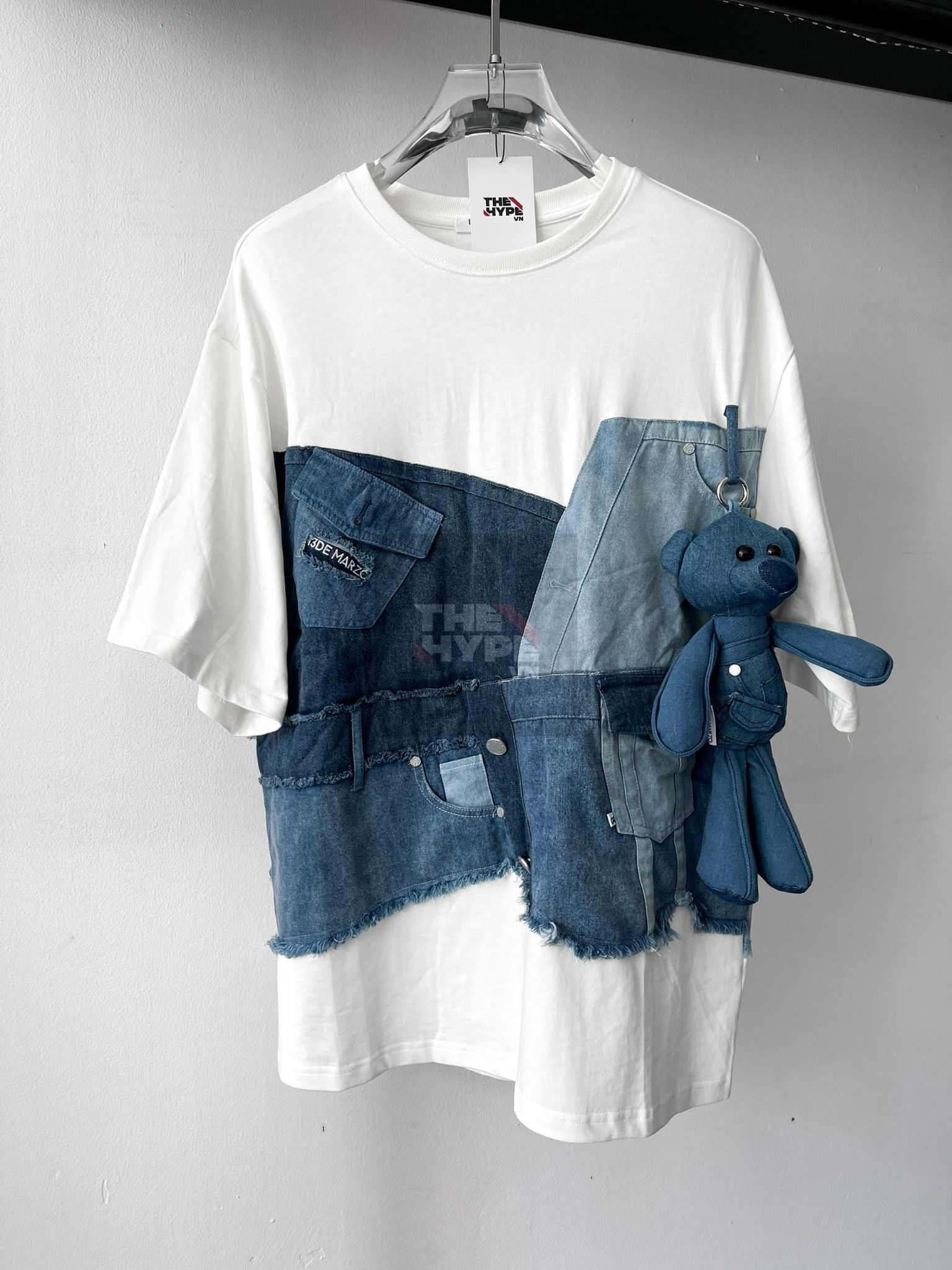 Áo Thun 13De Marzo Denim Multi Pocket (Denim - White) Best Quality