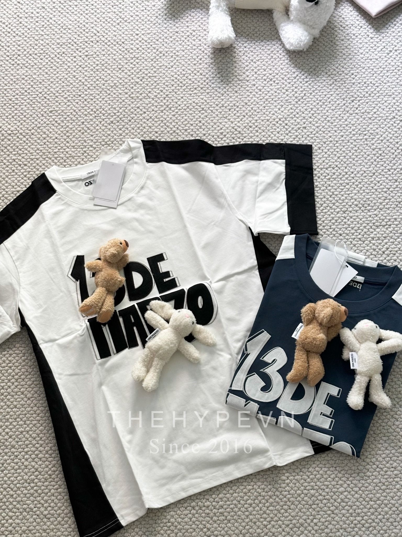 13DE MARZO TEE - Áo Thun Bear Hook & Loop Coconut Milk (White)