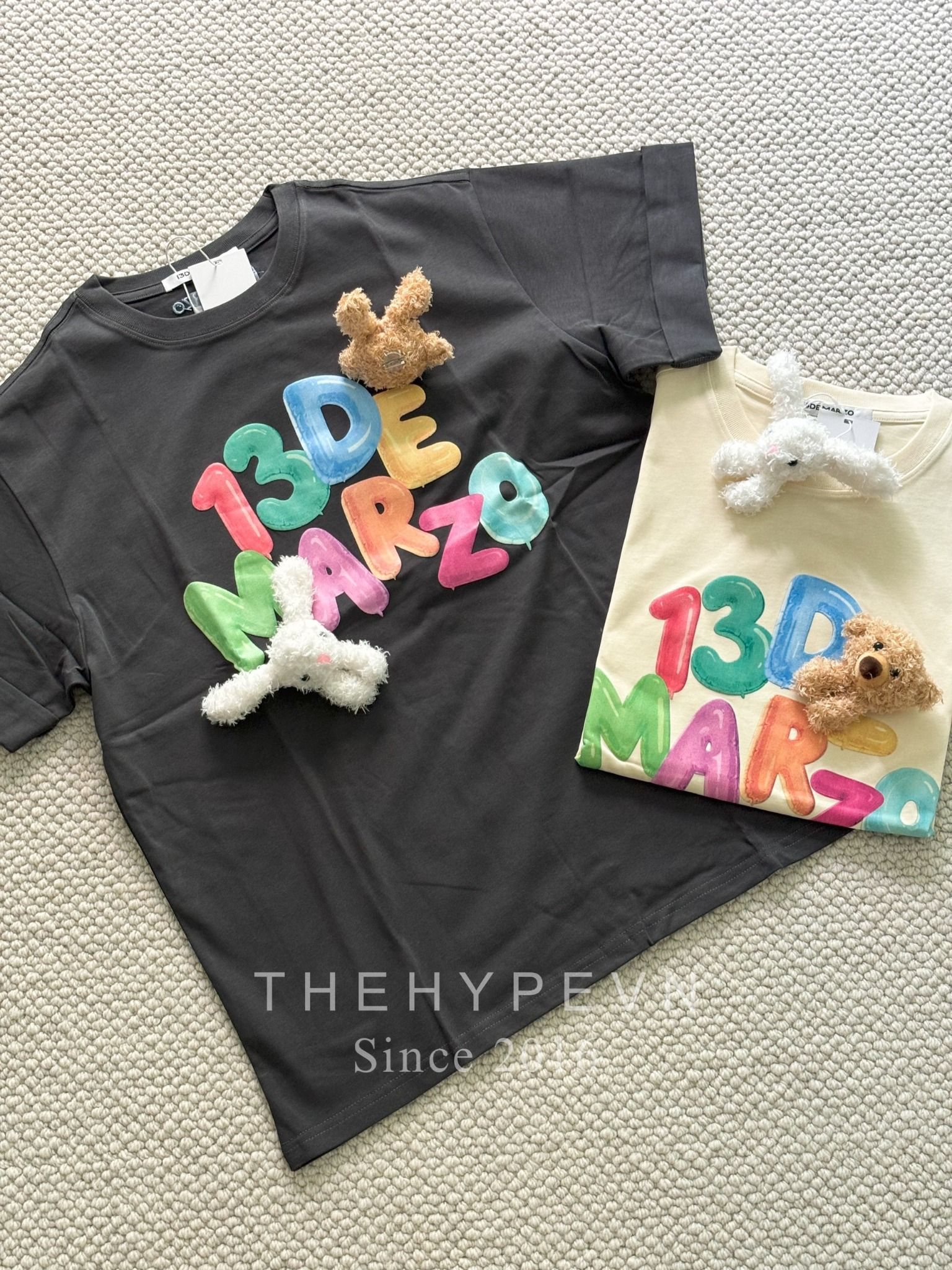 13DE MARZO TEE - Áo Thun DOOZOO BALLOON (Grey) Best Quality