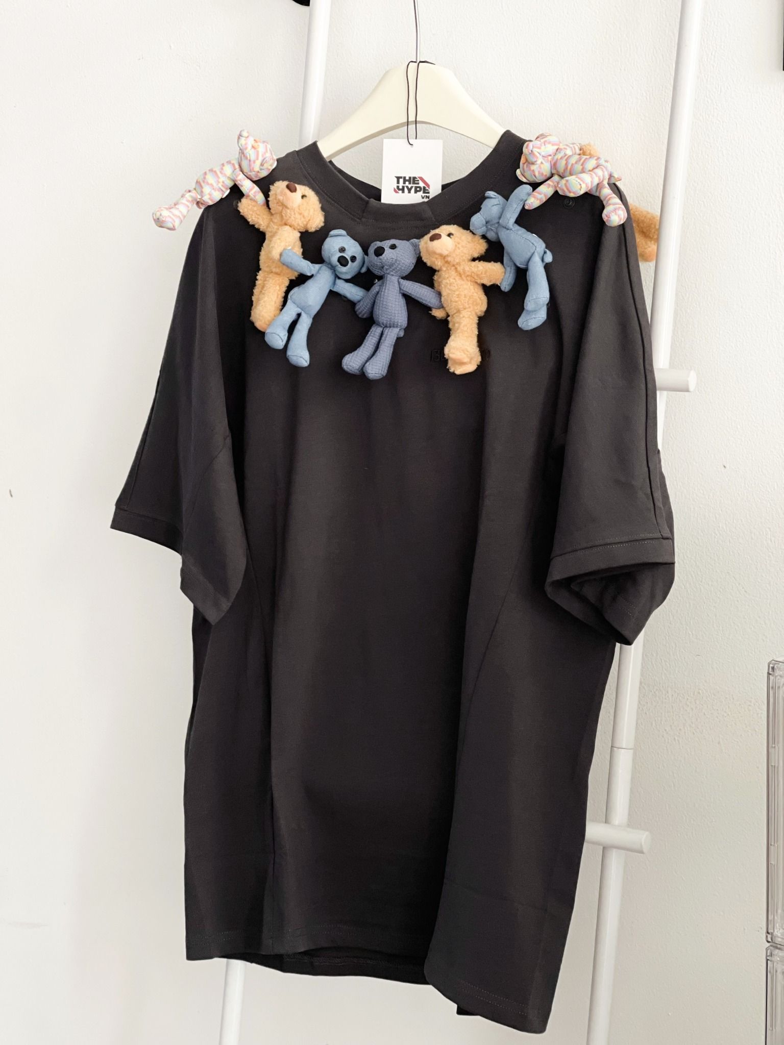 Áo Thun 13De Marzo Bear Around Neck (Grey) Best Quality