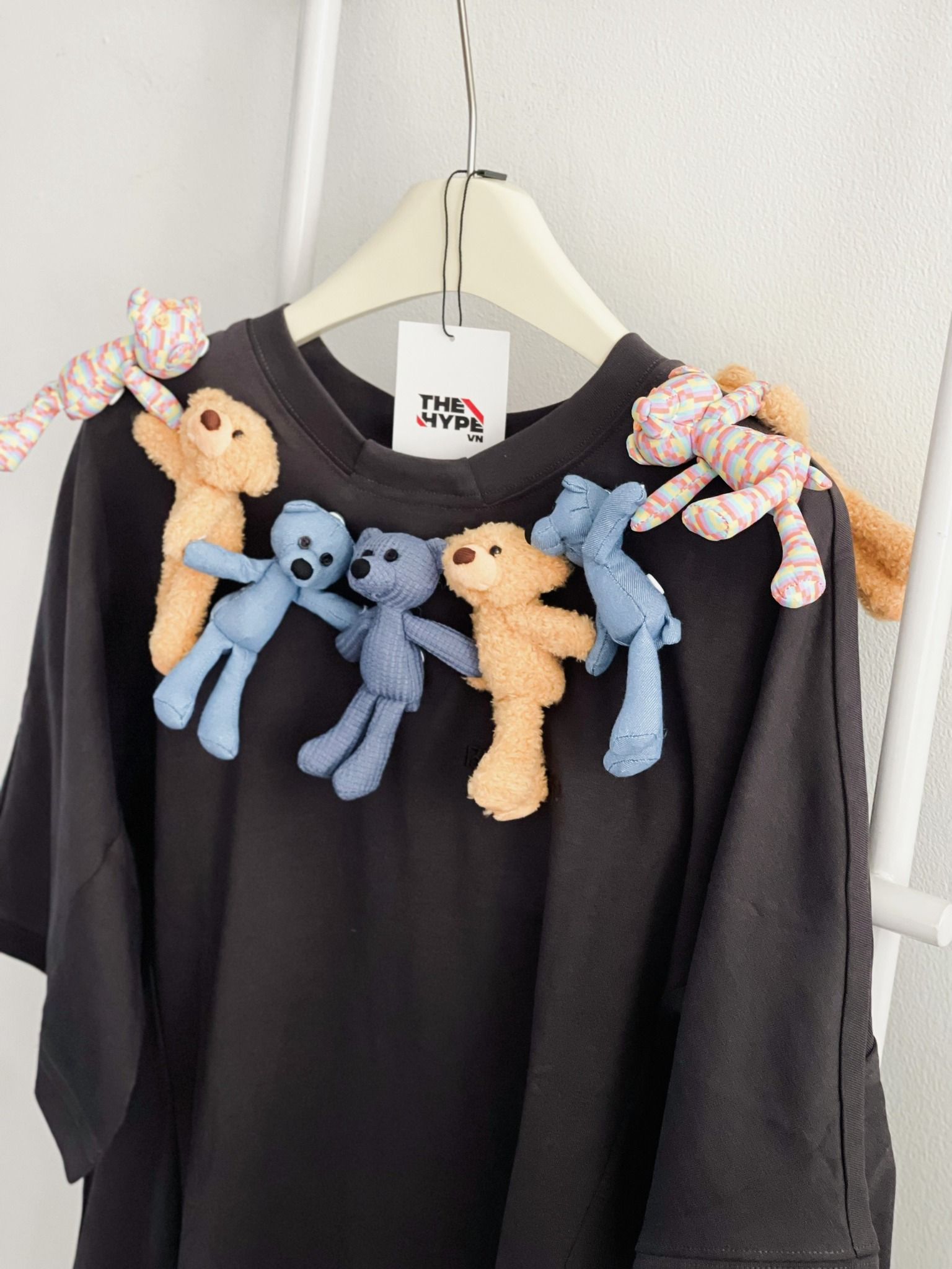 Áo Thun 13De Marzo Bear Around Neck (Grey) Best Quality
