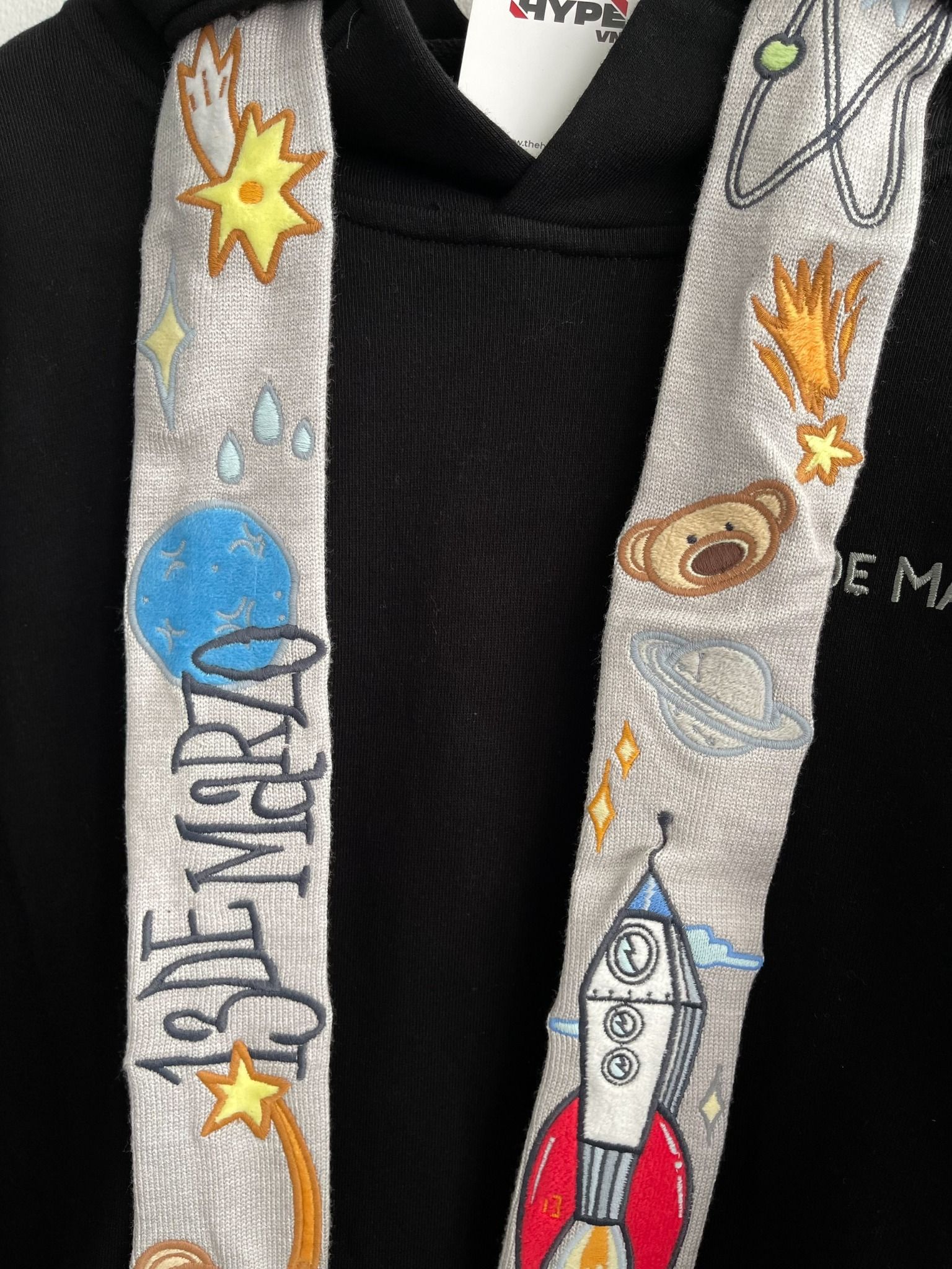 13DE MARZO SHIRT HOODIE - 13De Space Image Scarf (Black) Best Quality