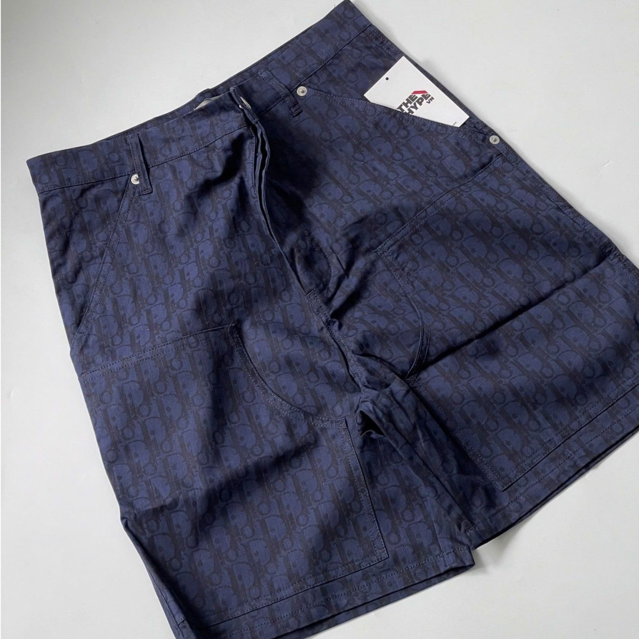 Quần Dior Oblique Kasuri Cotton Denim (Navy)