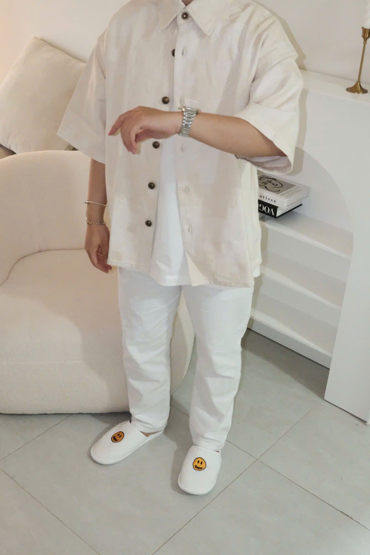 ÁO SƠ MI LOUIS VUITTON LV DAMIER DENIM JACKET (CREAM)
