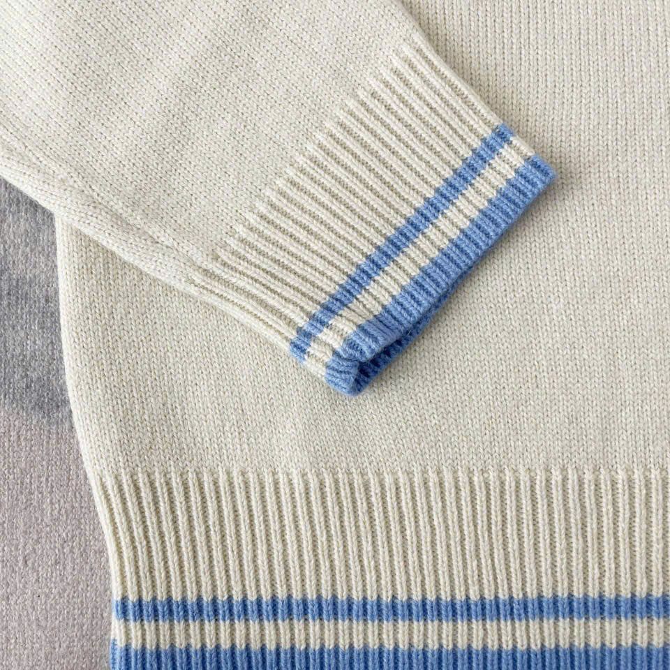 ÁO KHOÁC CARDIGAN DIOR EMBROIDERY TAG KNIT (CREAM)