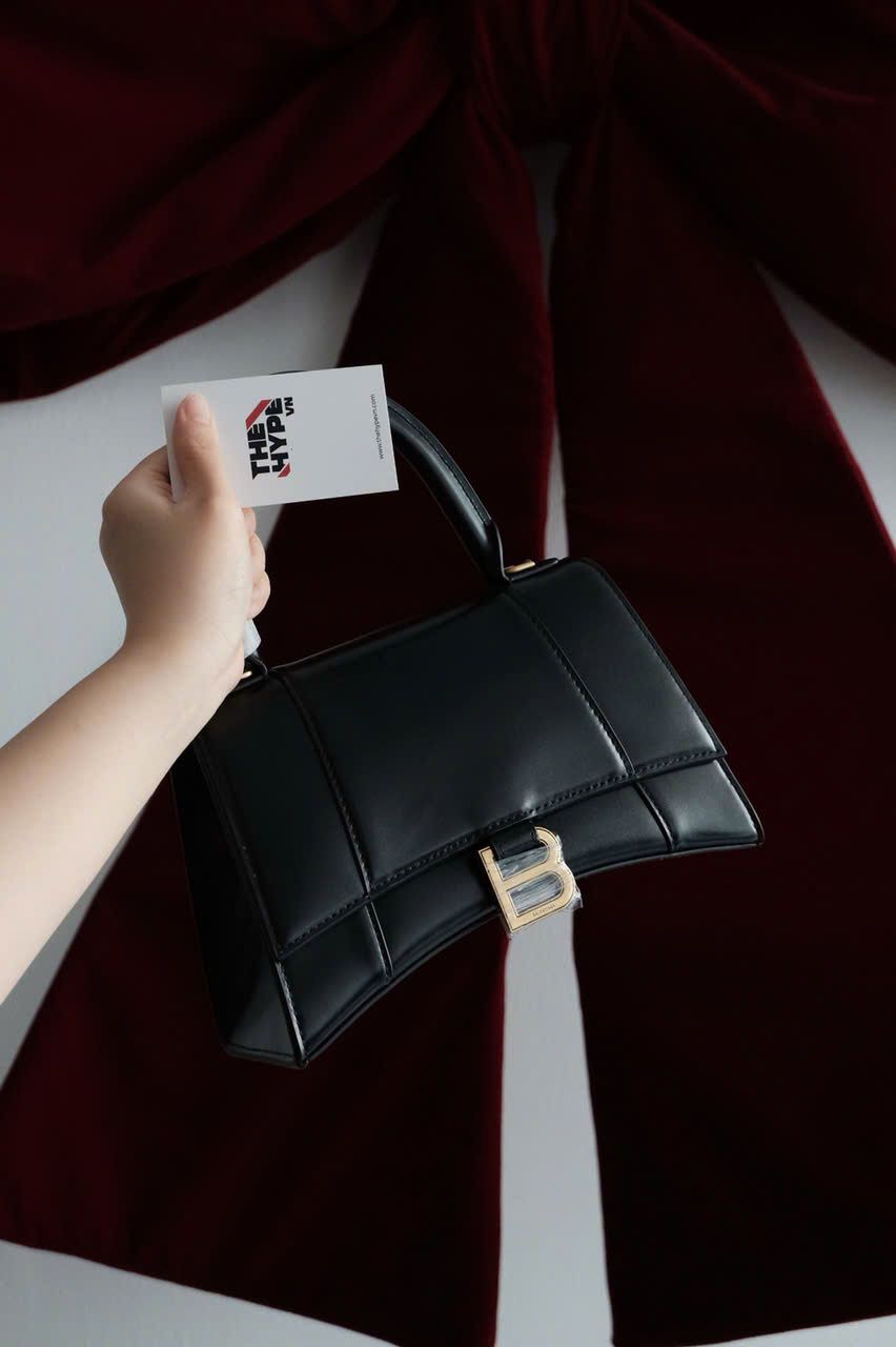 TÚI BALENCIAGA BLCG HOURGLASS SMALL BOX (BLACK)
