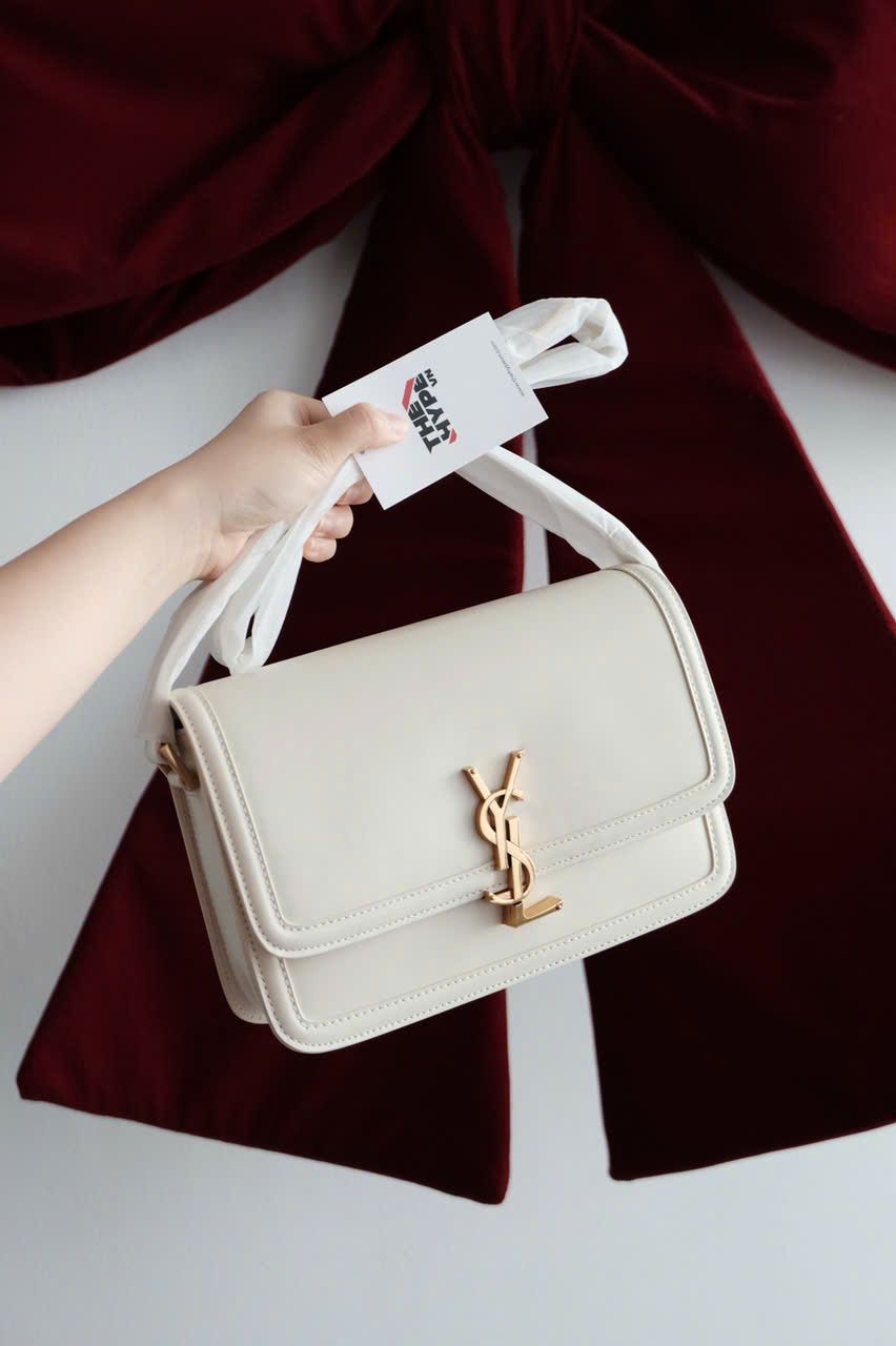 TÚI SAINT LAURENT YSL SOLFERINO SMALL SATCHEL (BLANC VINTAGE)