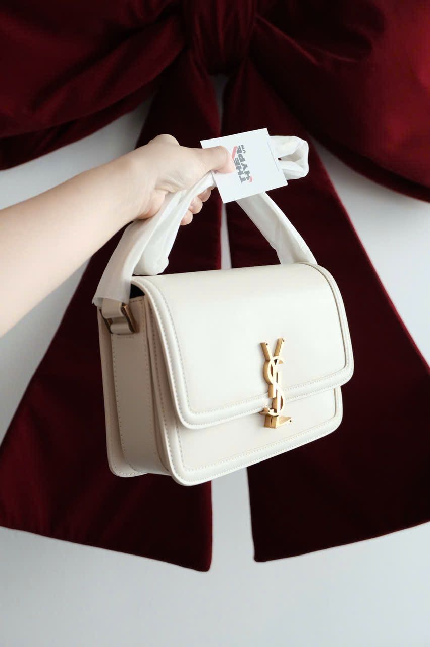 TÚI SAINT LAURENT YSL SOLFERINO SMALL SATCHEL (BLANC VINTAGE)