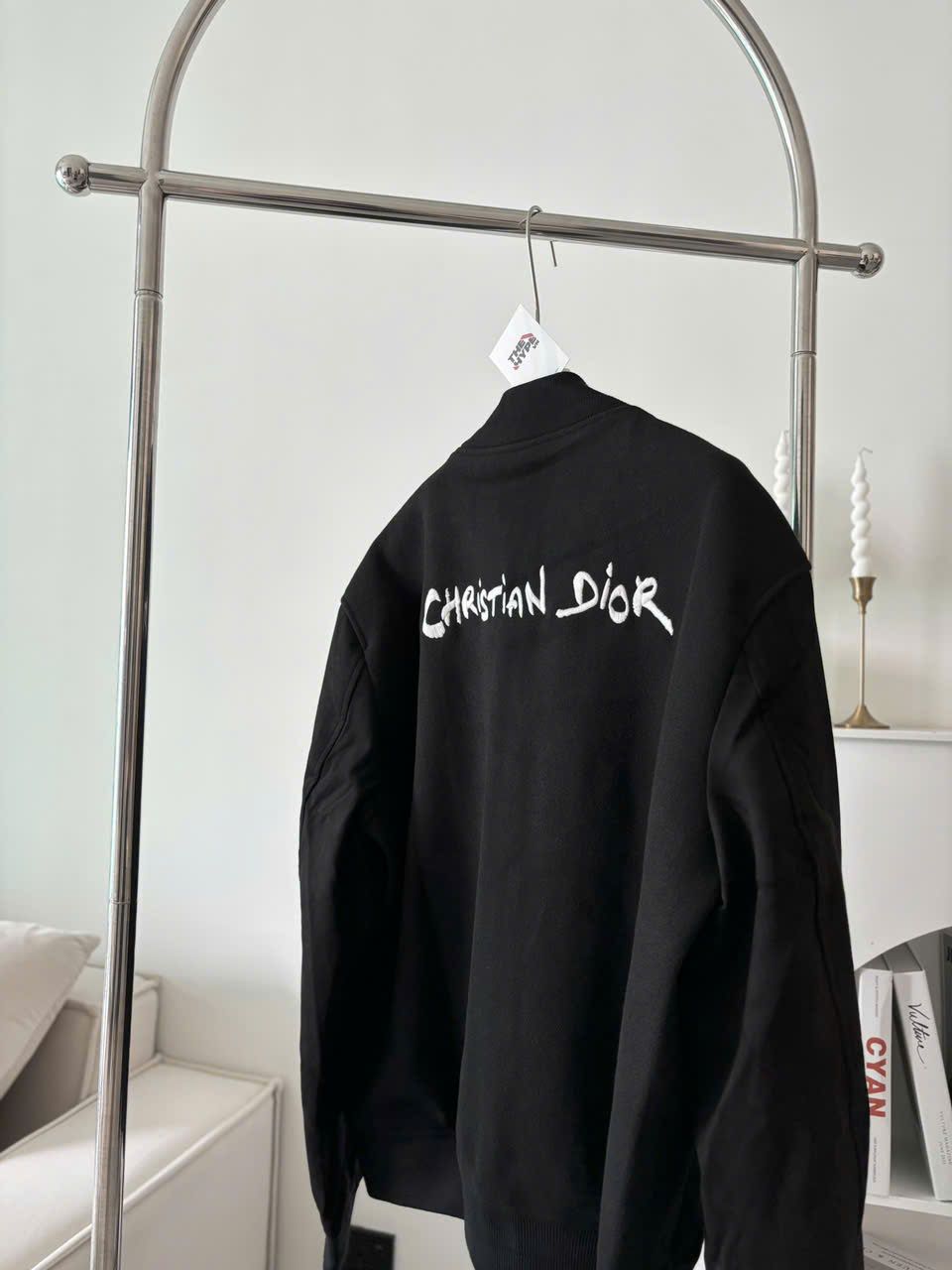 ÁO KHOÁC DIOR TAG VARSITY JACKET (BLACK)