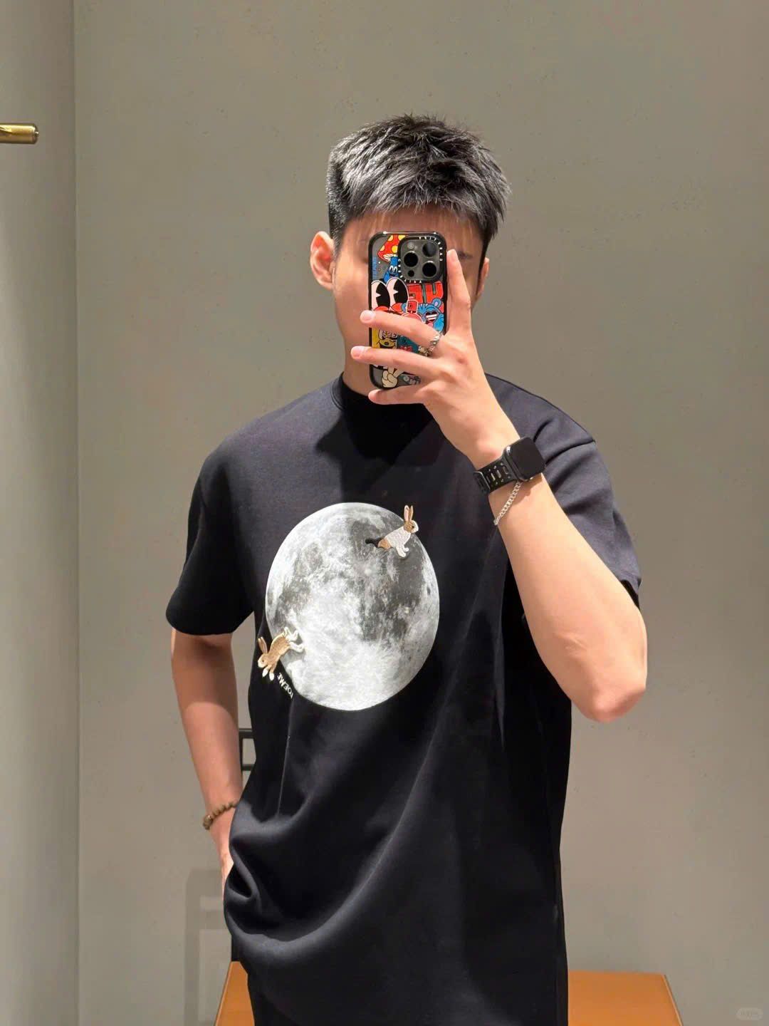 ÁO THUN LOEWE BUNNIES MOON (BLACK)