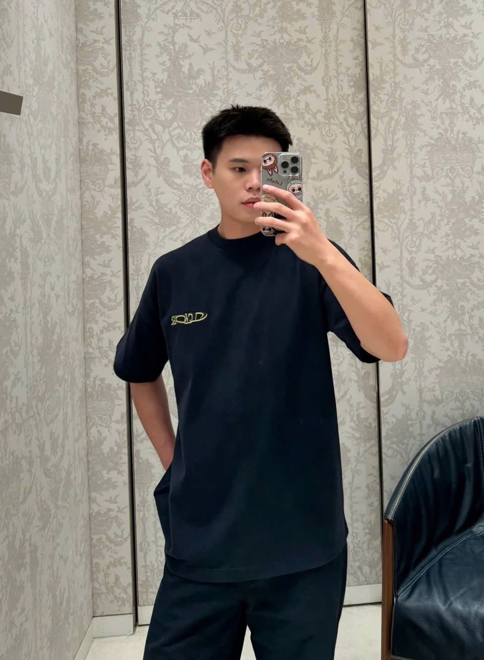 ÁO THUN DIOR LEWIS HAMILTON COTTON (DARK BLUE)