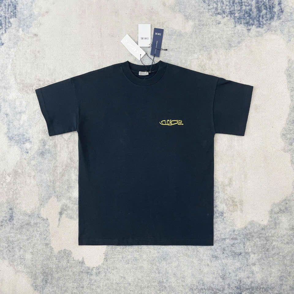 ÁO THUN DIOR LEWIS HAMILTON COTTON (DARK BLUE)