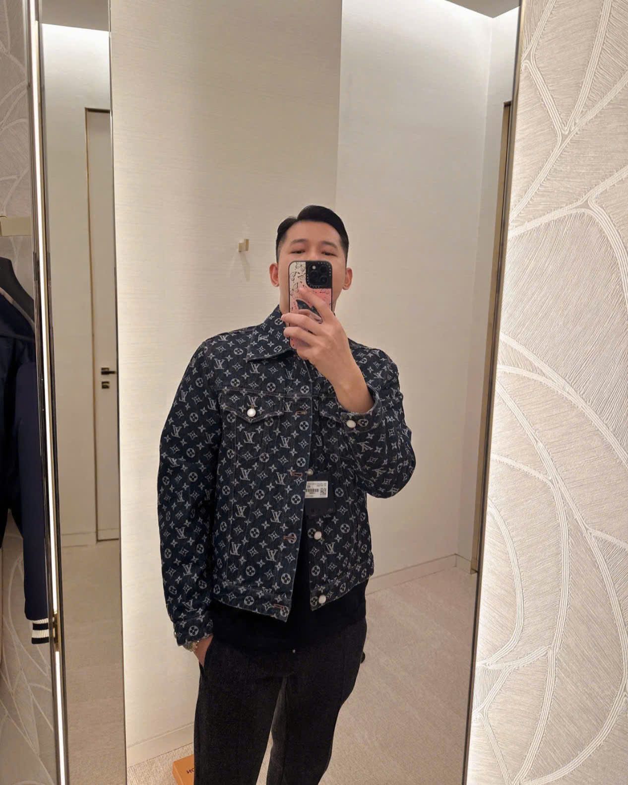 ÁO SƠ MI LOUIS VUITTON LV MONOGRAM JACQUARD PEARL JACKET (BLACK)
