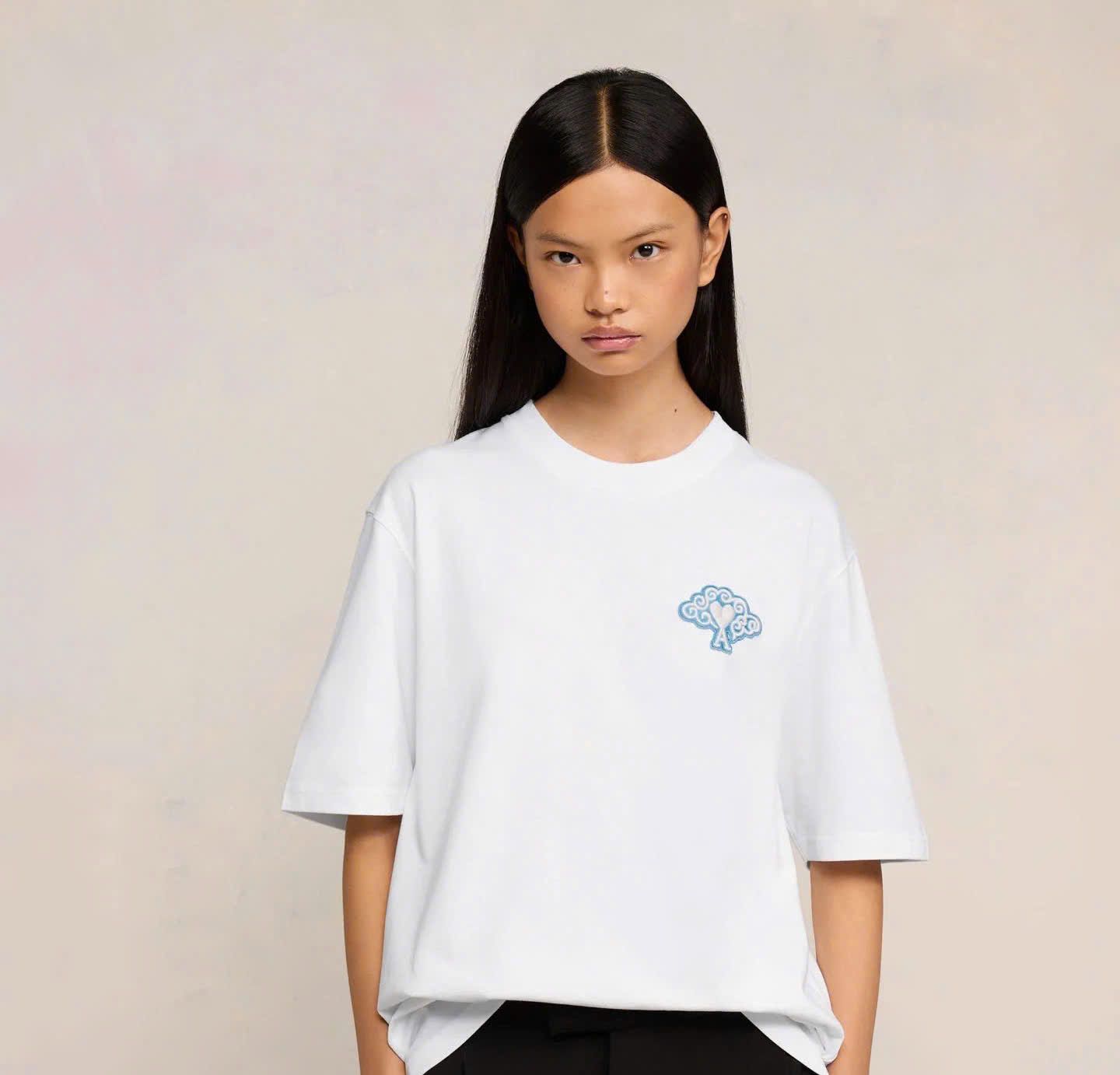 ÁO PHÔNG AMI PARIS YEAR OF THE DRAGON TEE (WHITE)