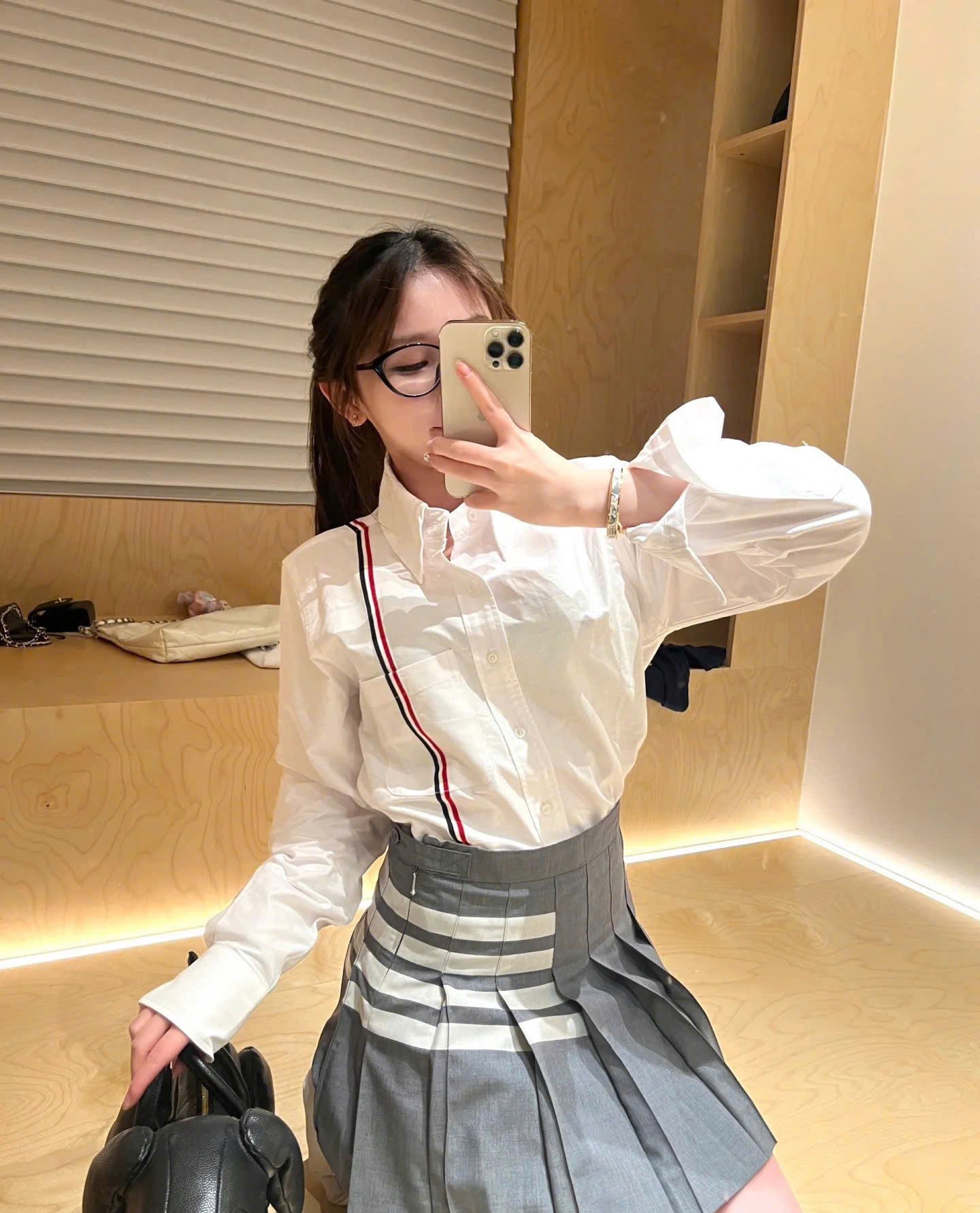 ÁO SƠ MI THOM BROWNE RWB STRIPE (WHITE)