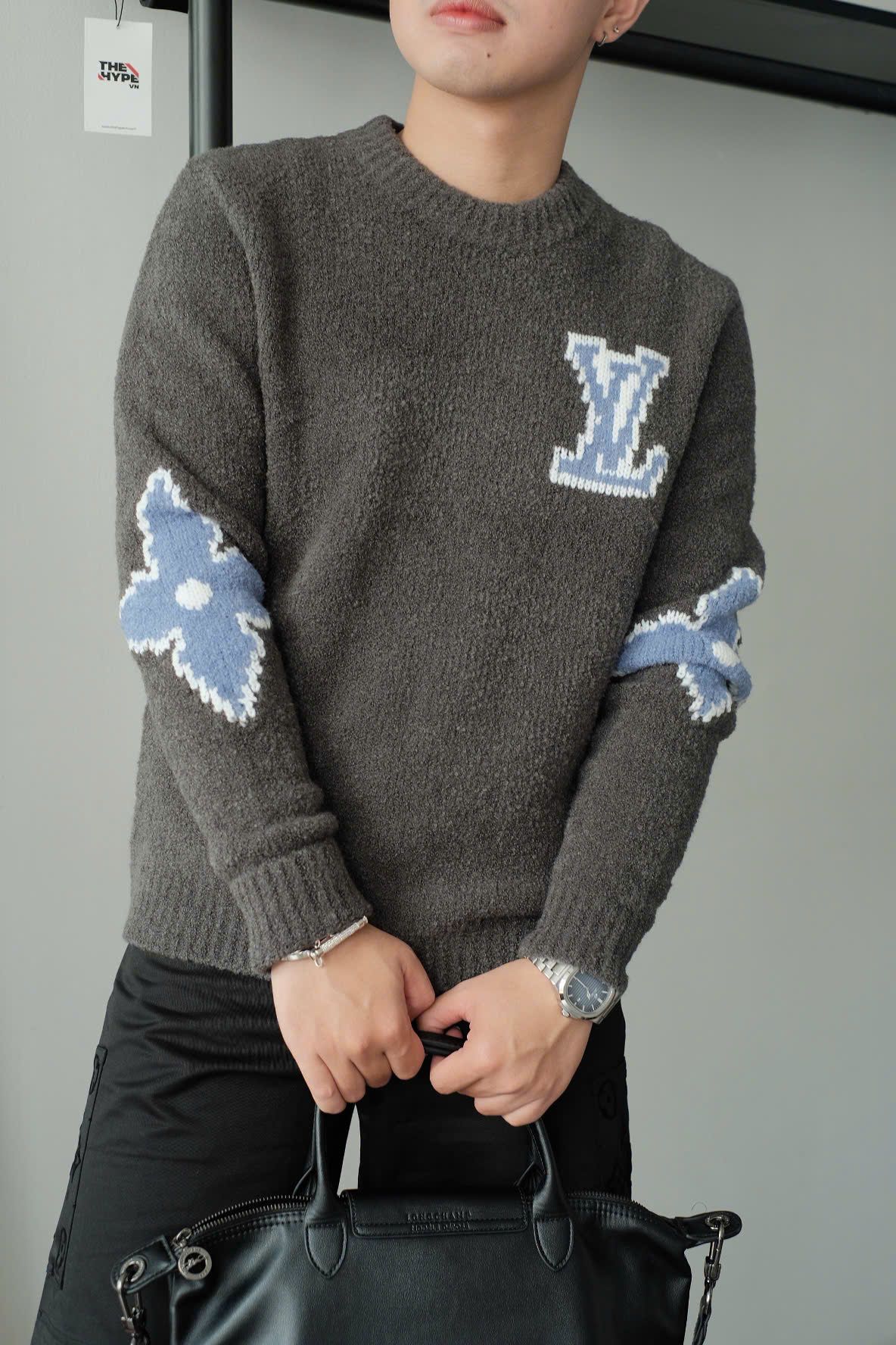 ÁO SWEATER LOUIS VUITTON LV CHUNKY WOOL (GRAY)